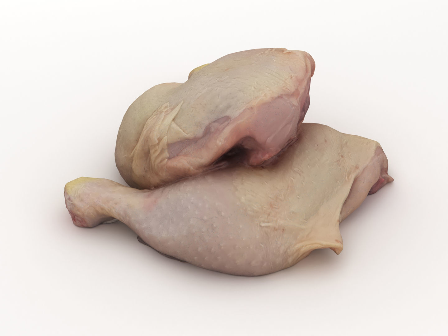 Raw Chicken Leg 3D model_5