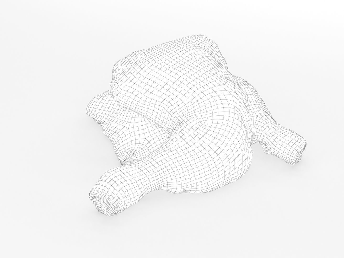 Raw Chicken Leg 3D model_11