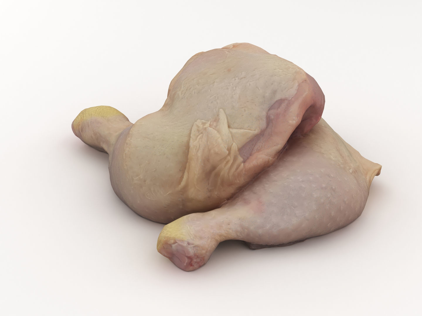 Raw Chicken Leg 3D model_1