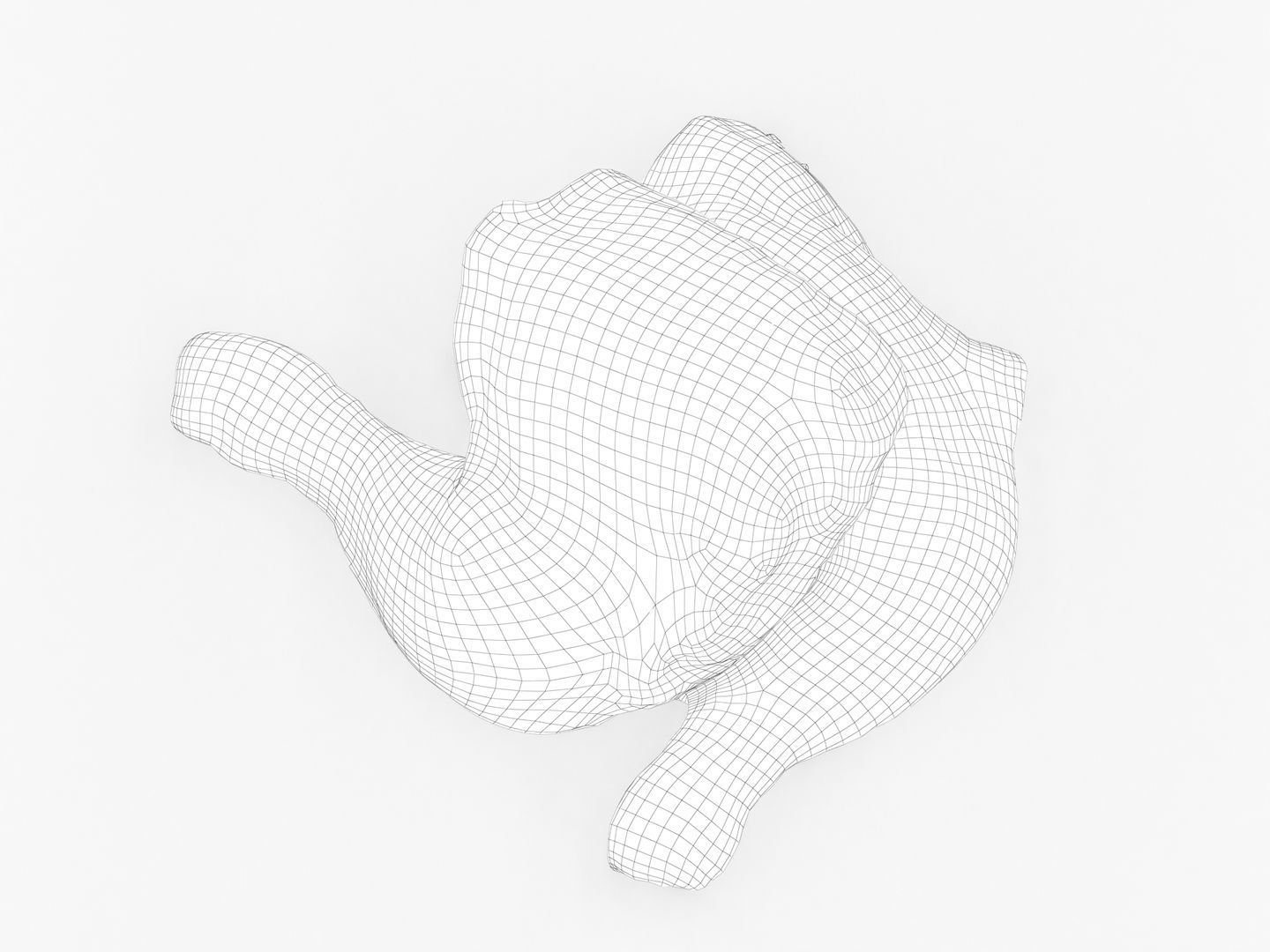 Raw Chicken Leg 3D model_17