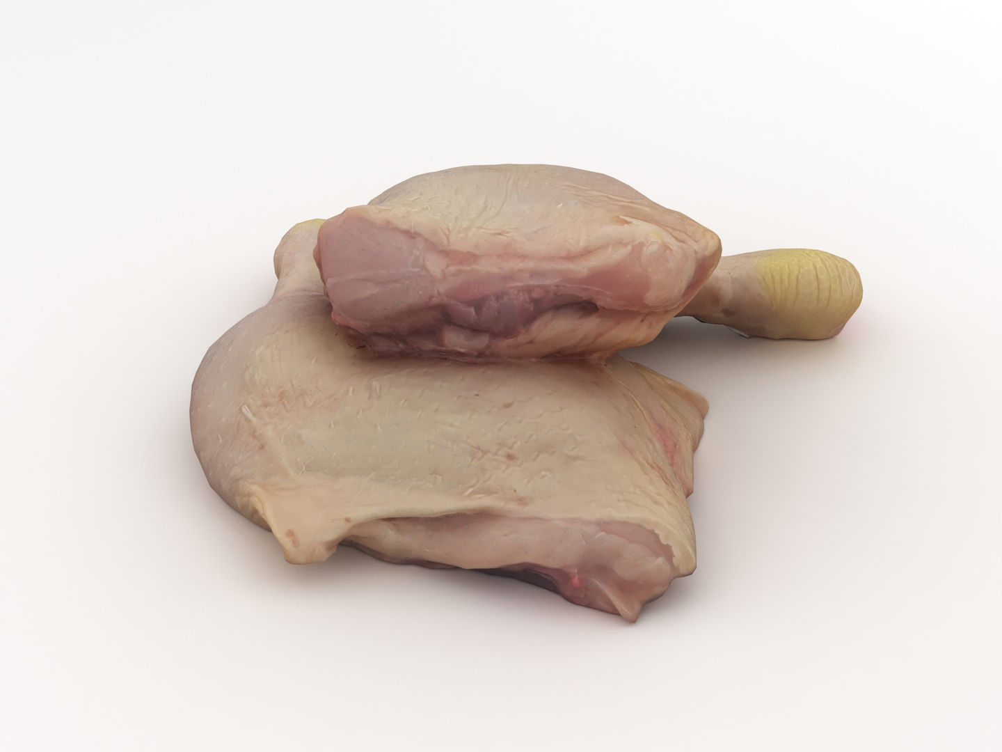 Raw Chicken Leg 3D model_4