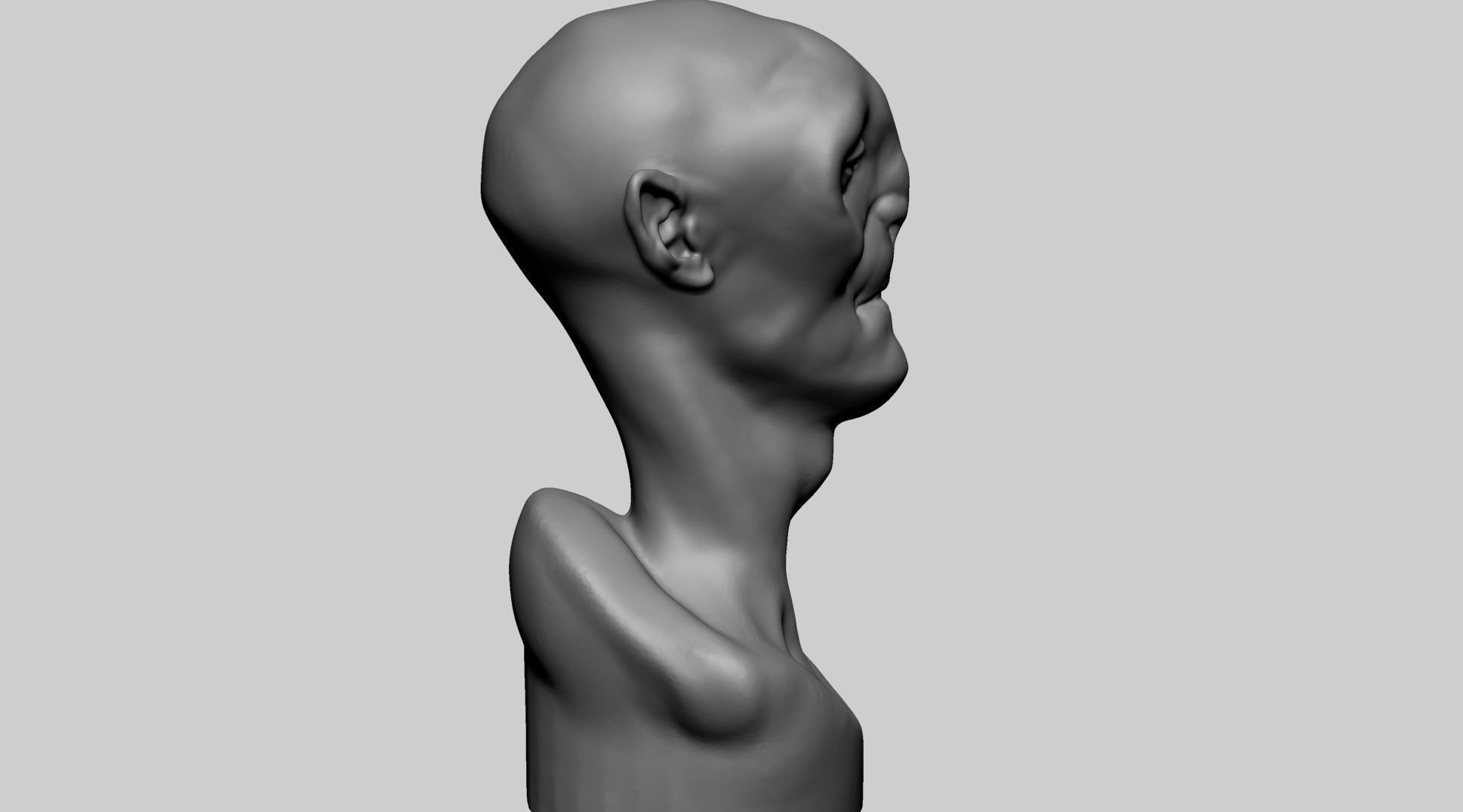 Creature Bust - Speed Sculpt B 3D print model_2