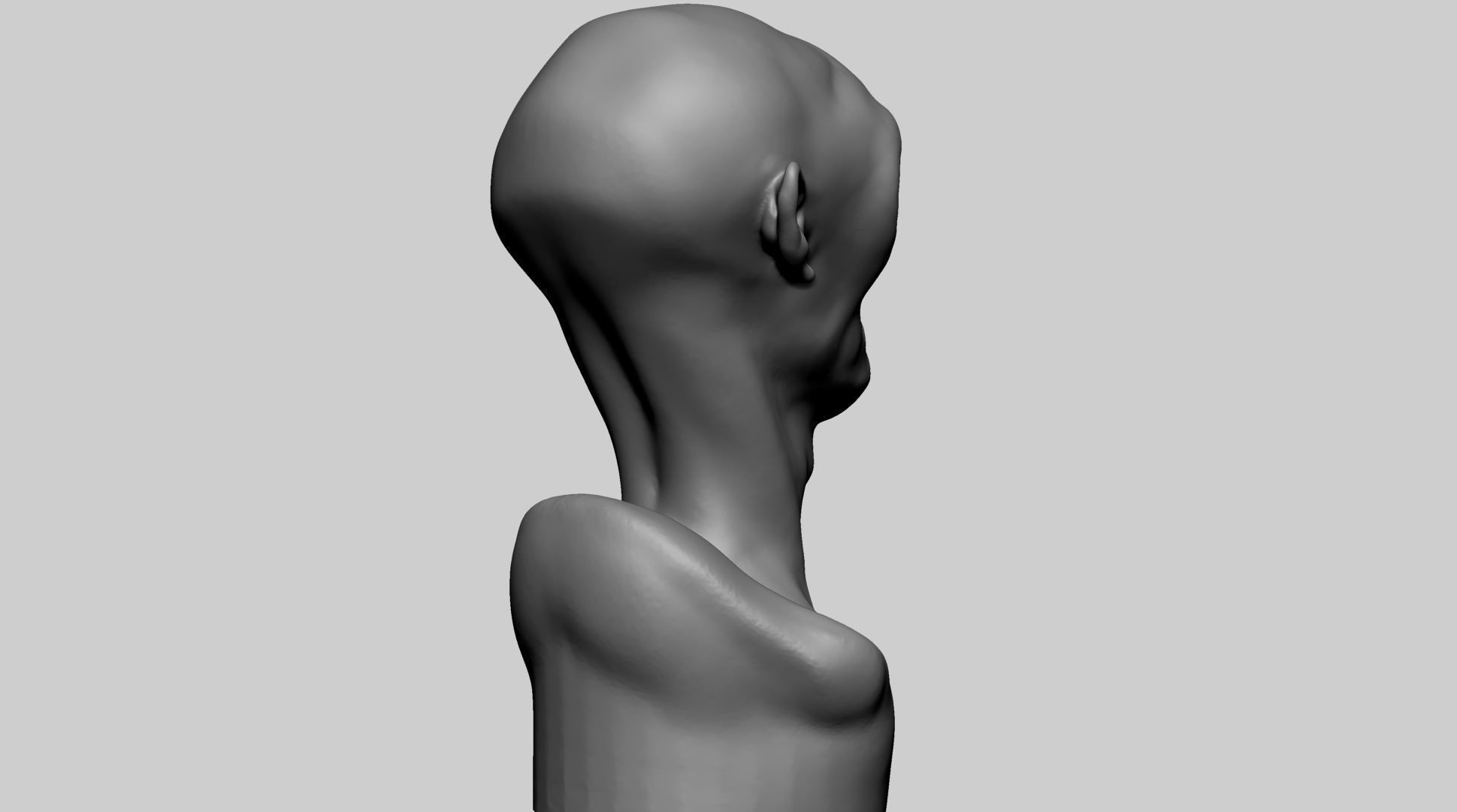 Creature Bust - Speed Sculpt B 3D print model_3