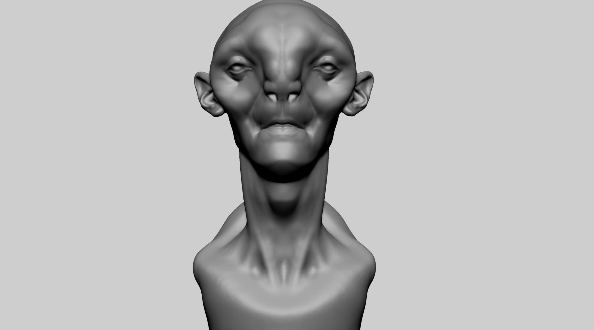 Creature Bust - Speed Sculpt B 3D print model_8