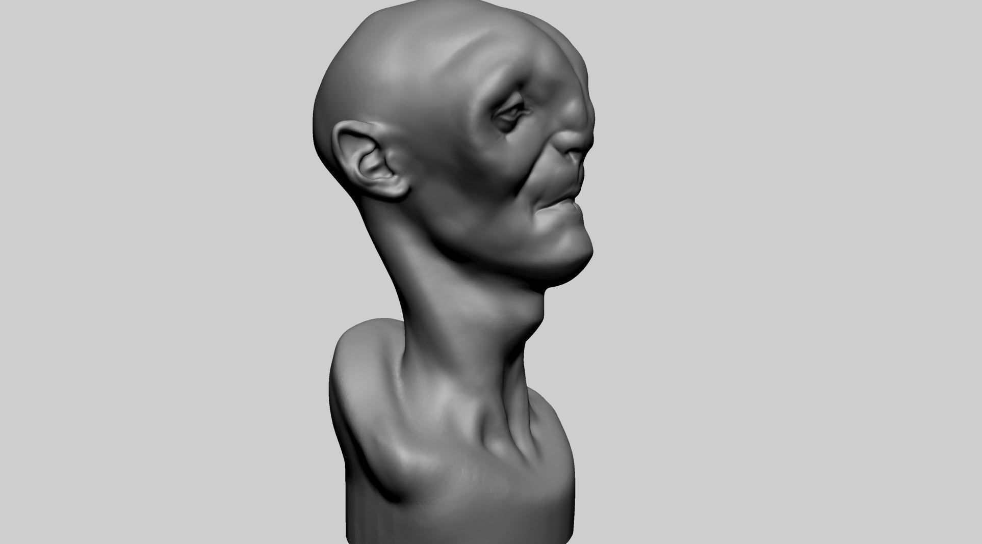 Creature Bust - Speed Sculpt B 3D print model_1