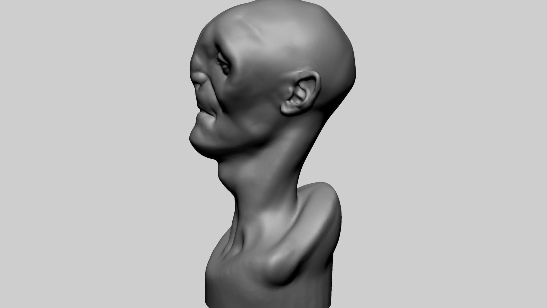Creature Bust - Speed Sculpt B 3D print model_6