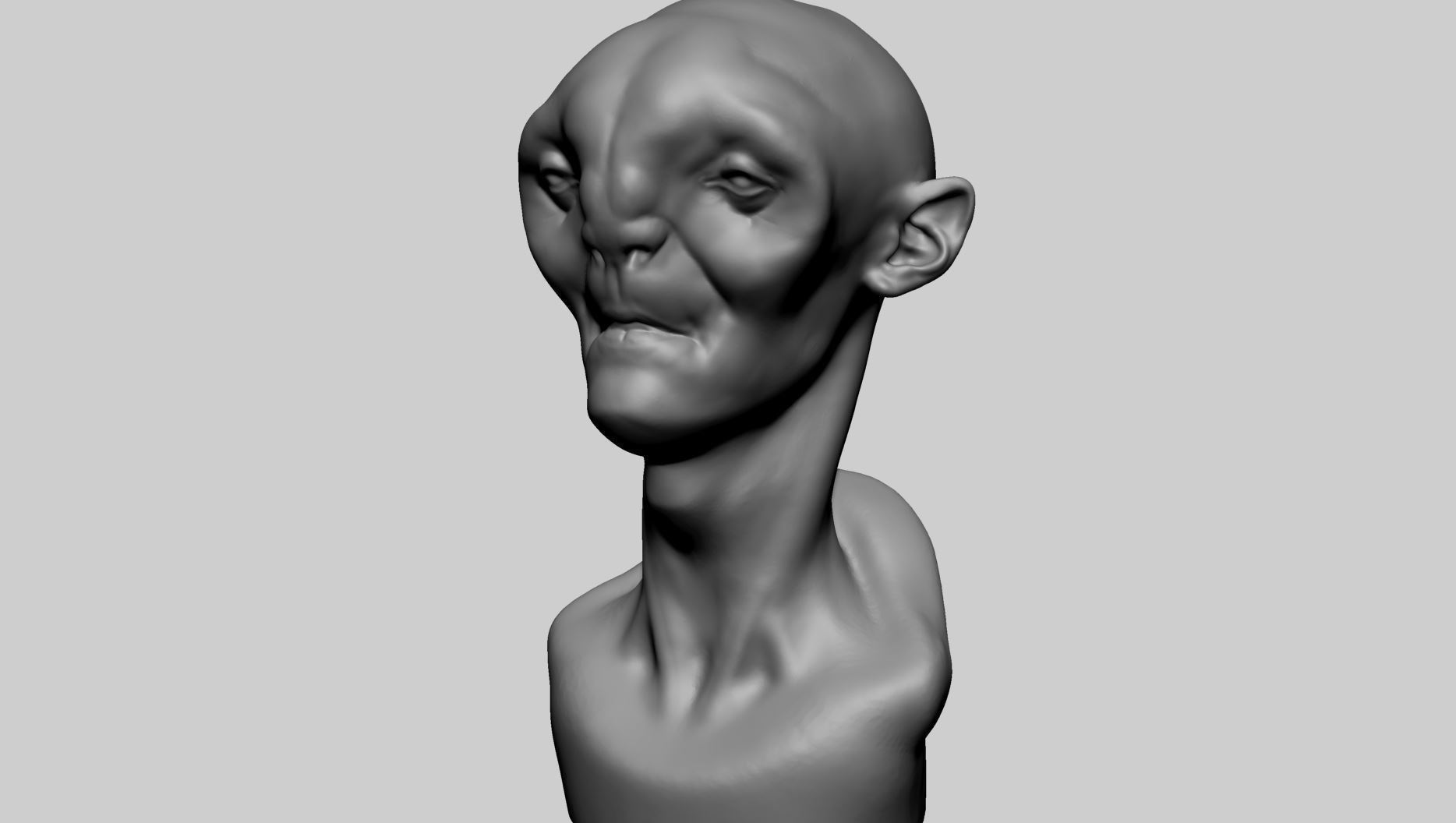 Creature Bust - Speed Sculpt B 3D print model_7