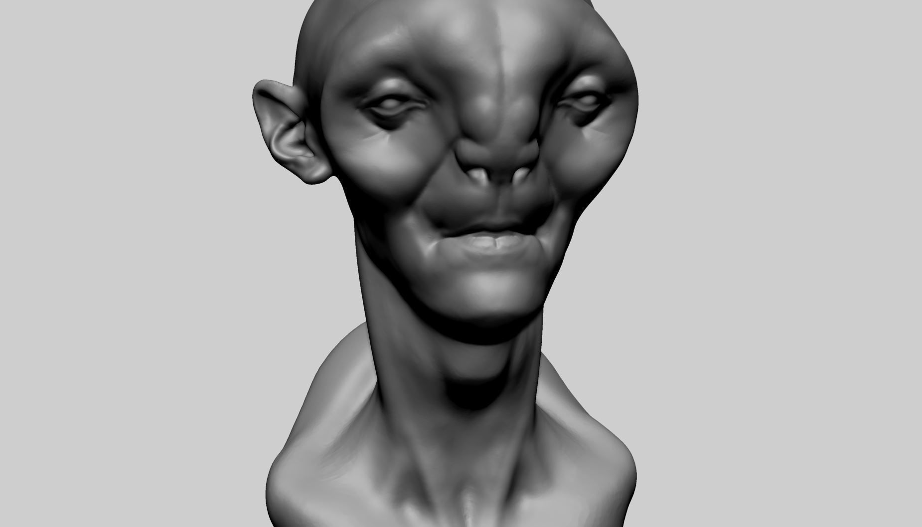 Creature Bust - Speed Sculpt B 3D print model_9