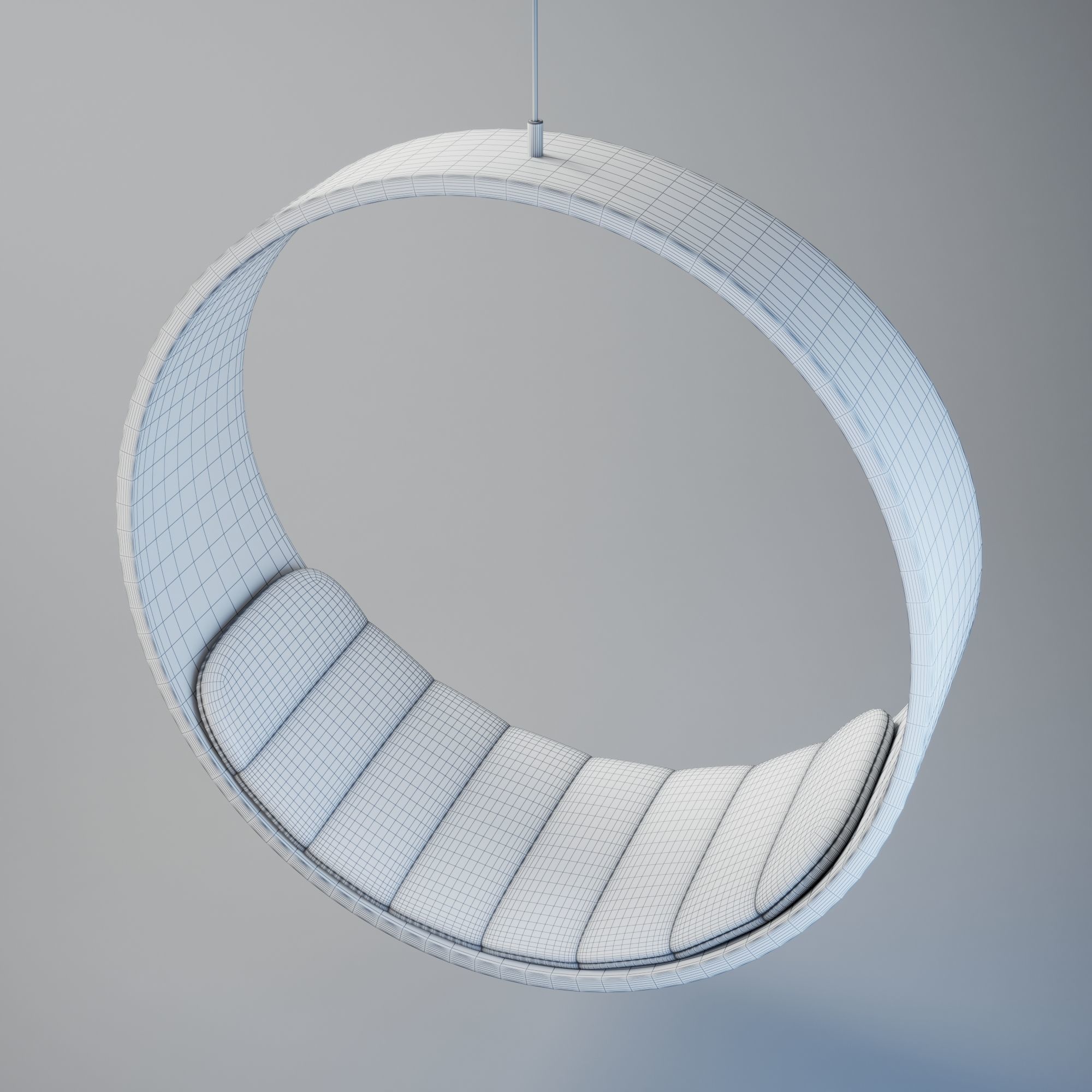 Swing chair Low-poly 3D model_9