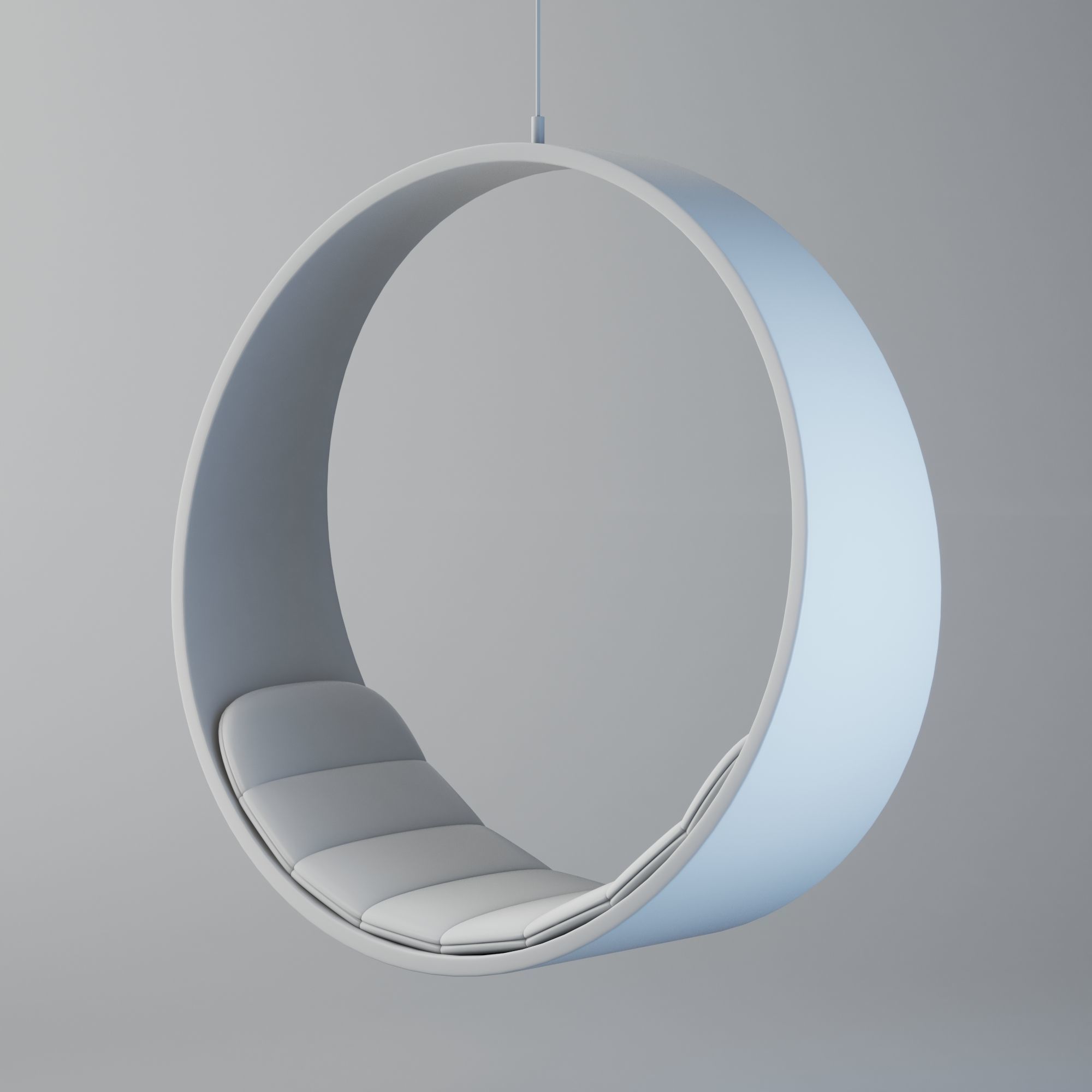Swing chair Low-poly 3D model_2
