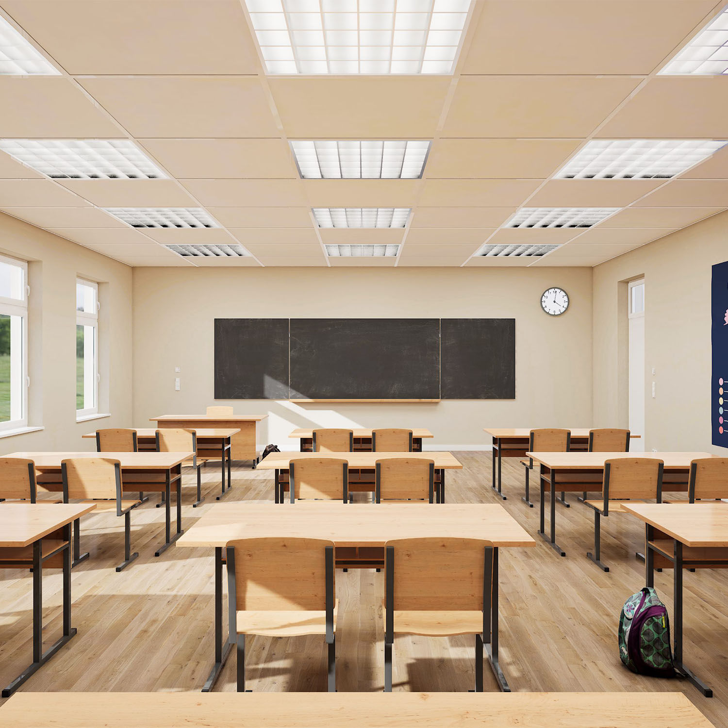 Classroom UE4 3D model_27
