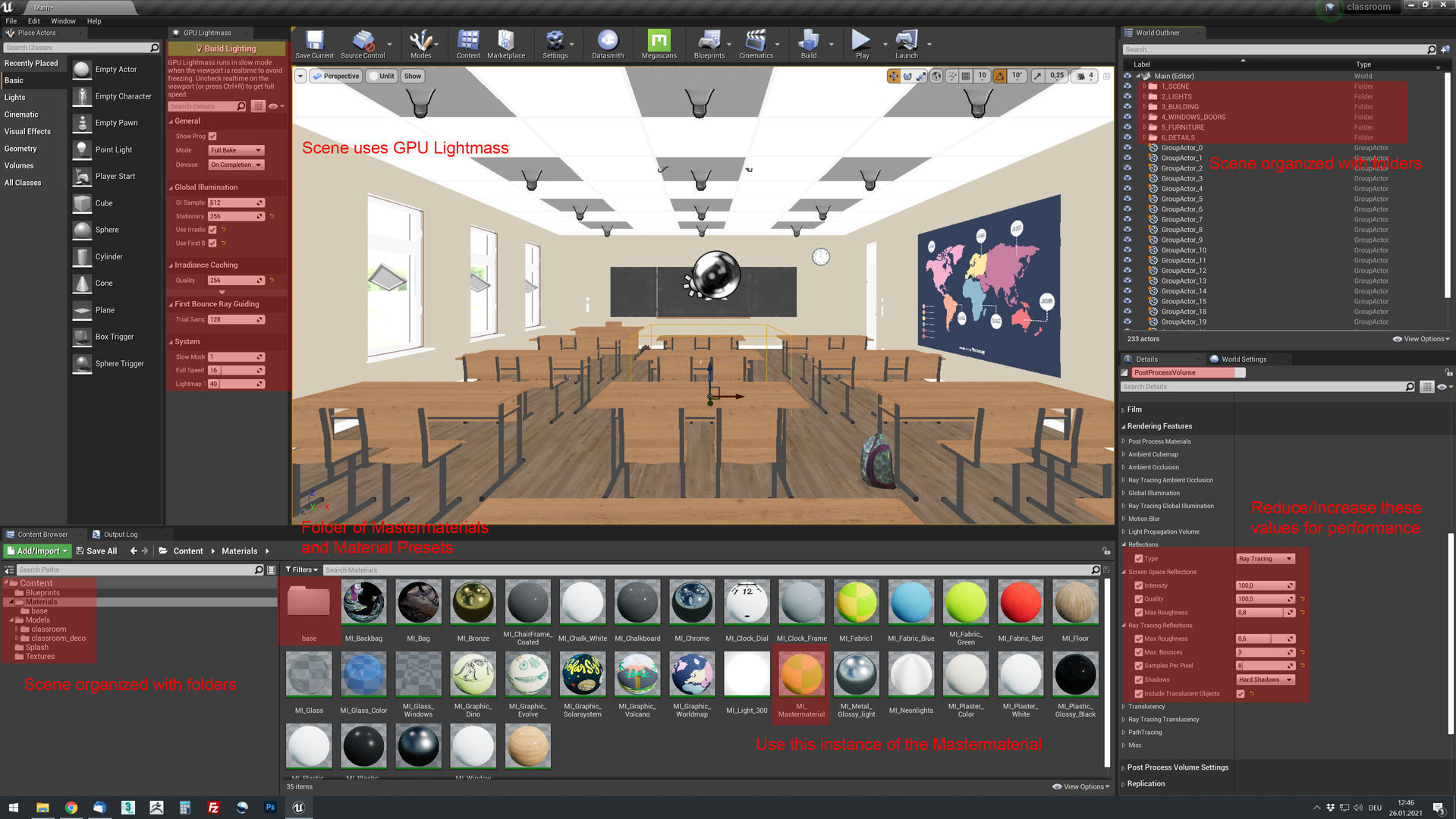 Classroom UE4 3D model_26