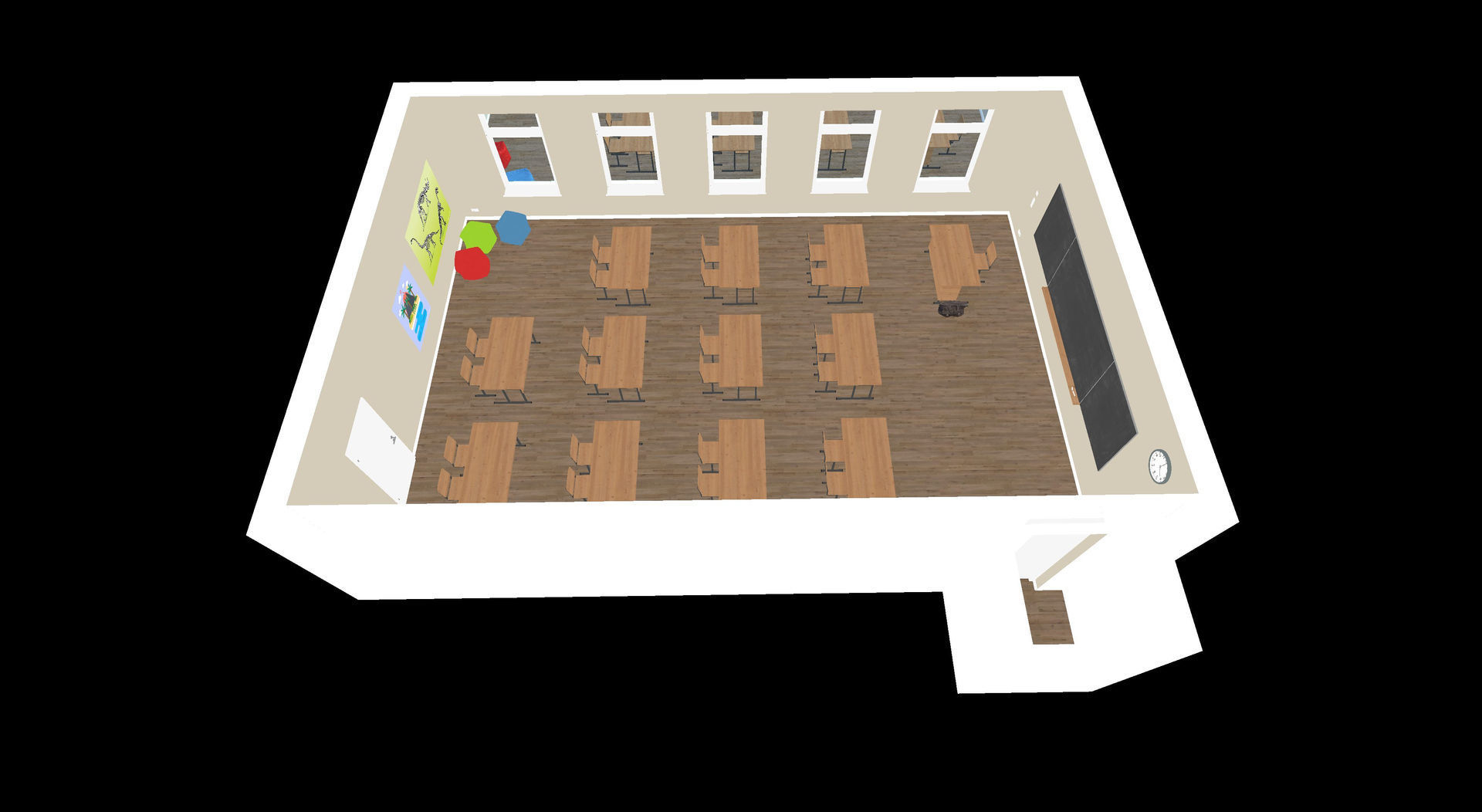 Classroom UE4 3D model_20