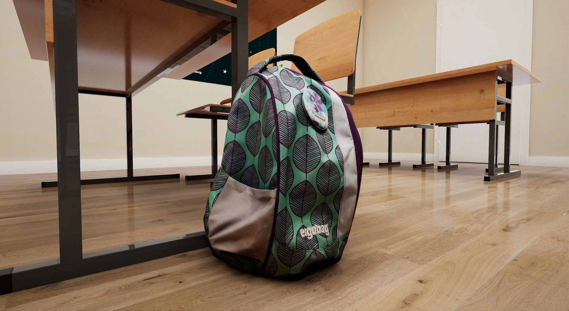 Classroom UE4 3D model_10