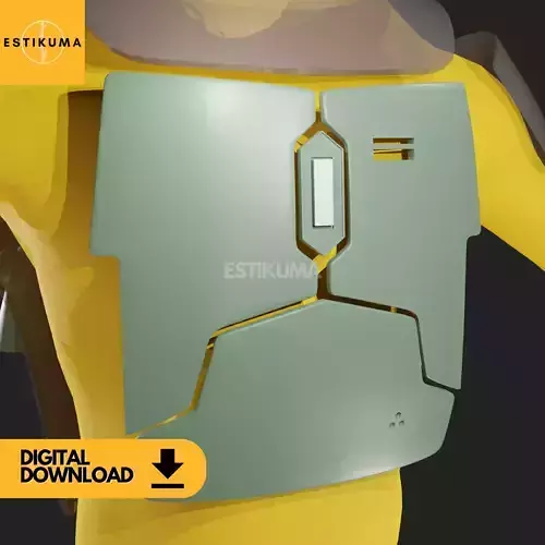 Boba Fett Chest Piece 3D model Digital Download Entire 3D print model