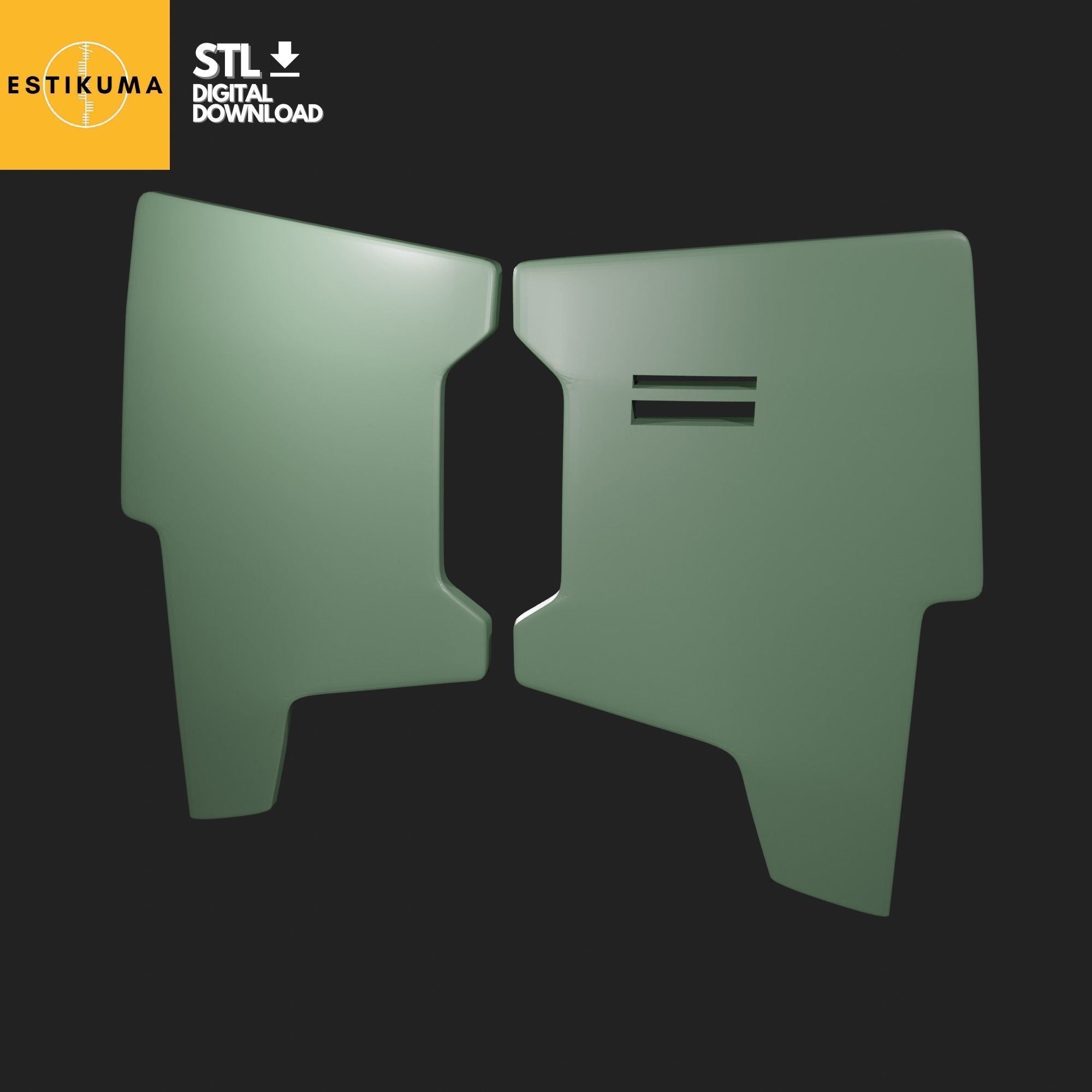 Boba Fett Chest Piece 3D model Digital Download Entire 3D print model_1