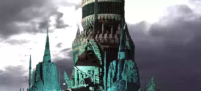 Art Deco Future Towers 3D model