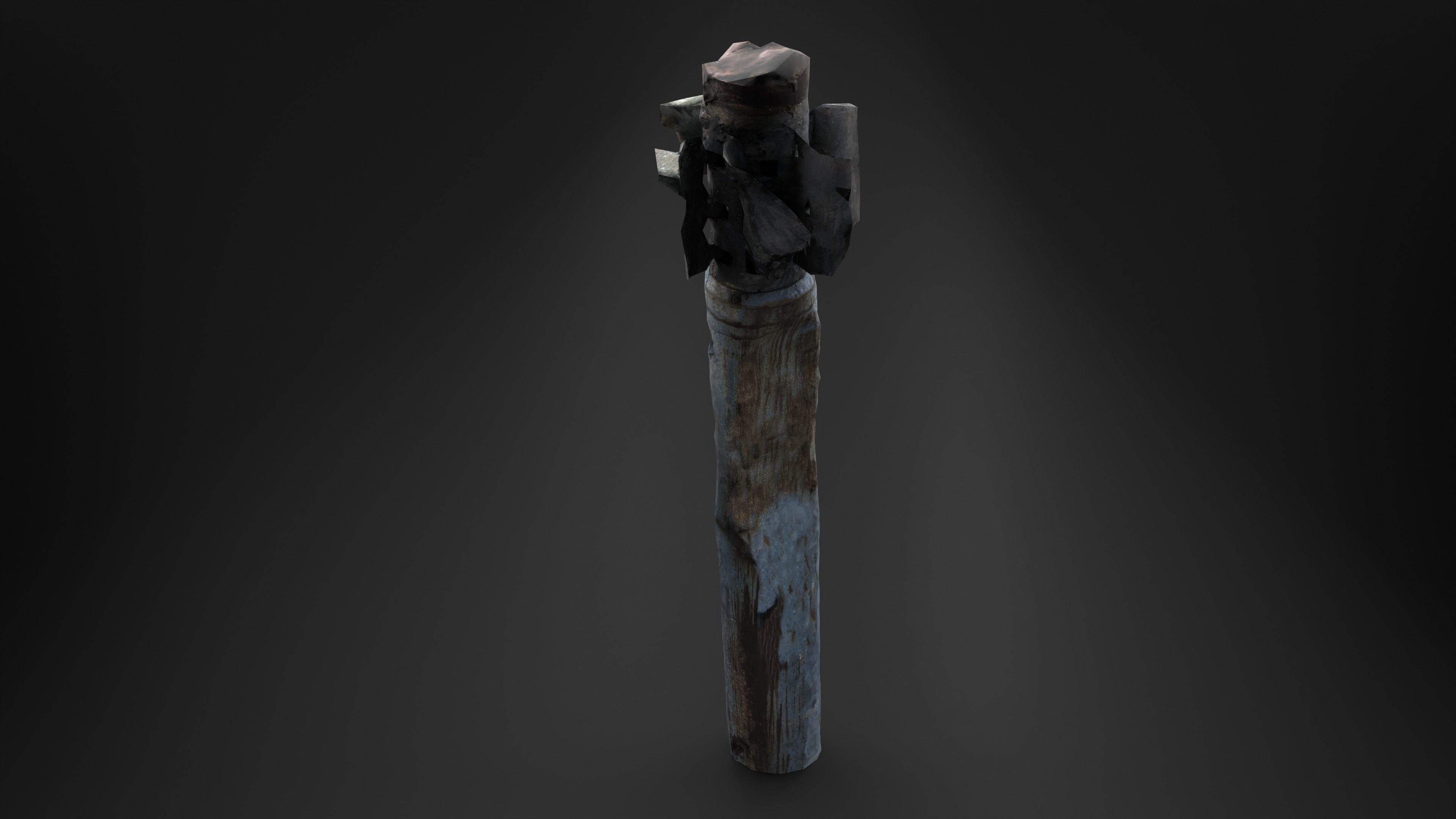 BM-30 Smerch Rocket Missile Photoscan Game Ready Low-poly 3D model_12