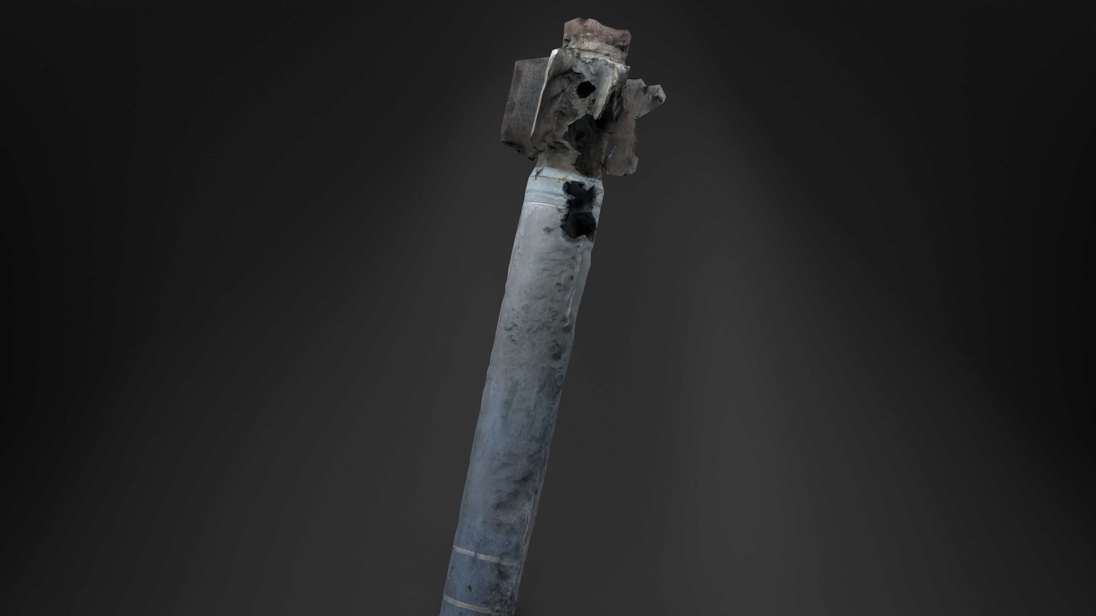 BM-30 Smerch Rocket Missile Photoscan Game Ready Low-poly 3D model_5