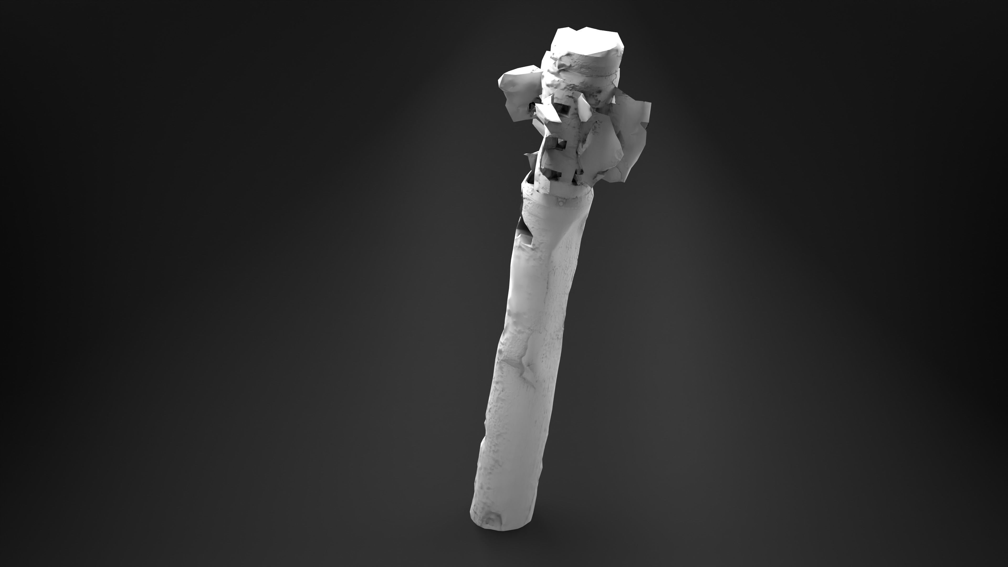 BM-30 Smerch Rocket Missile Photoscan Game Ready Low-poly 3D model_25