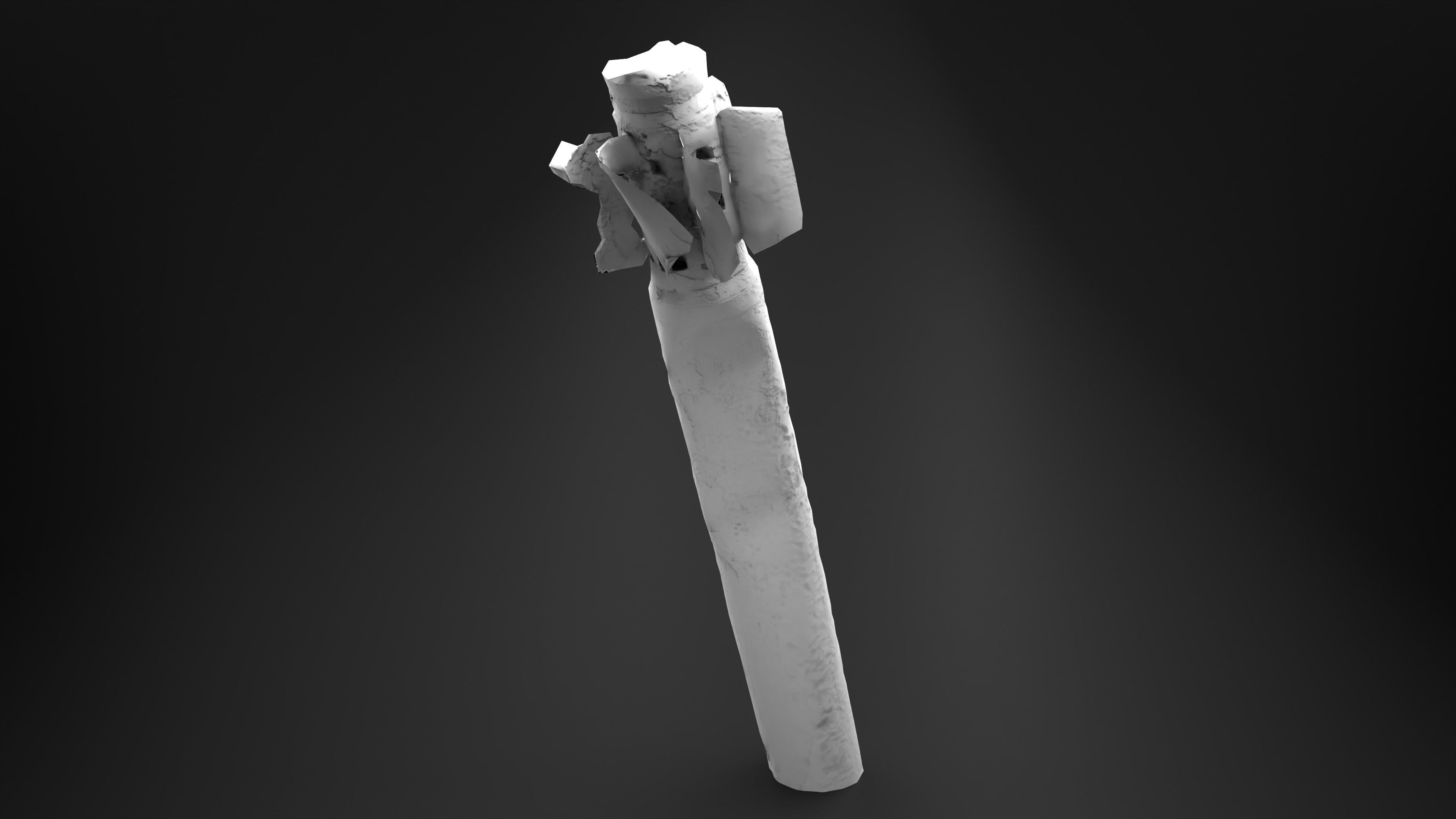 BM-30 Smerch Rocket Missile Photoscan Game Ready Low-poly 3D model_23