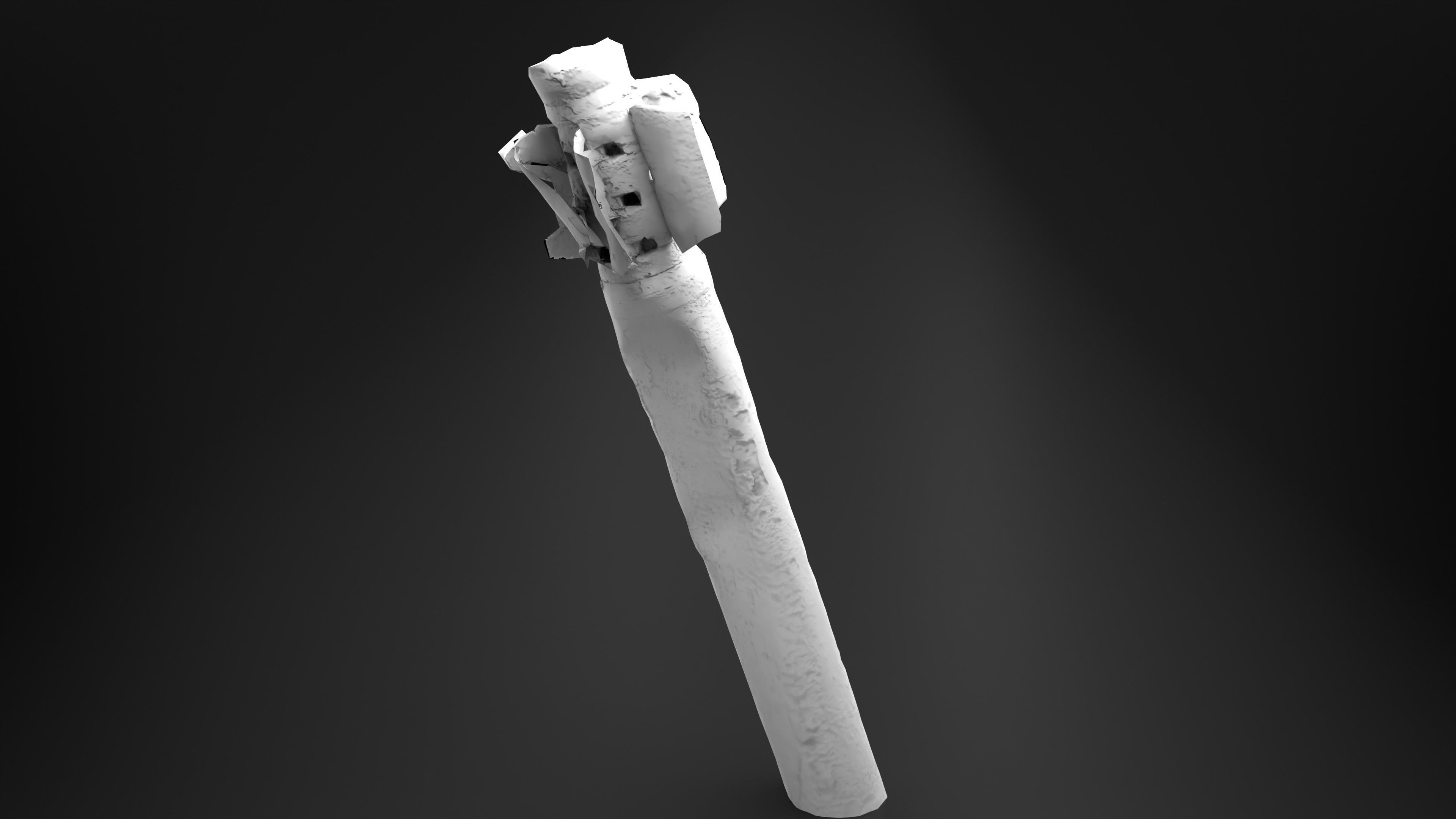 BM-30 Smerch Rocket Missile Photoscan Game Ready Low-poly 3D model_22