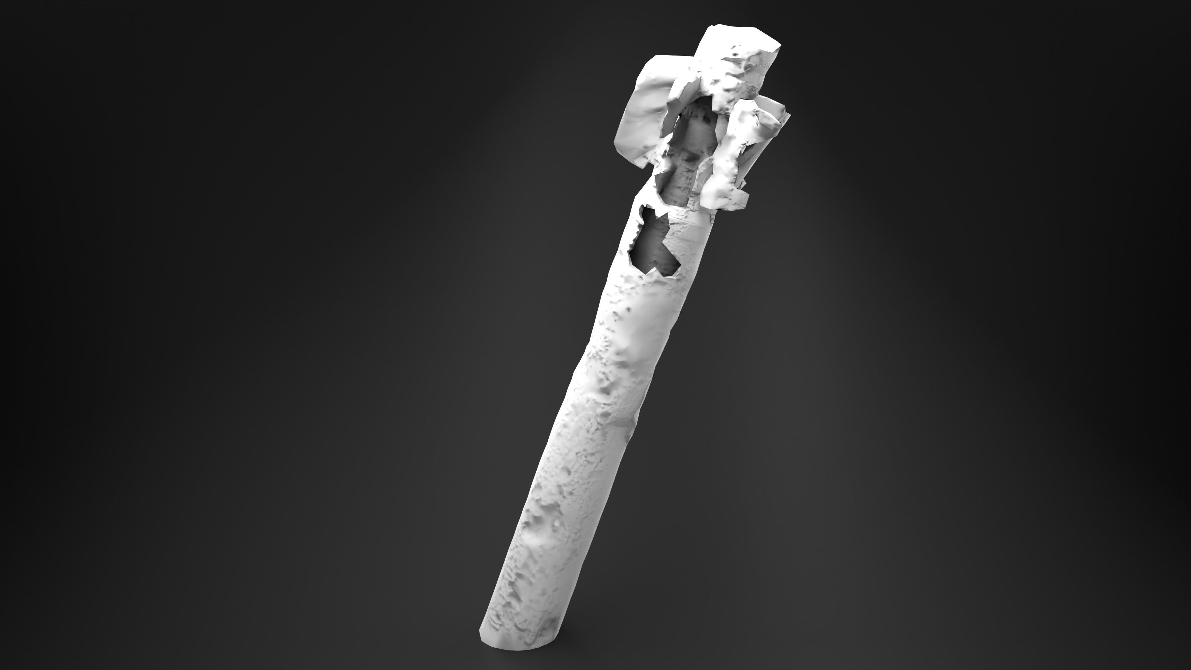 BM-30 Smerch Rocket Missile Photoscan Game Ready Low-poly 3D model_15