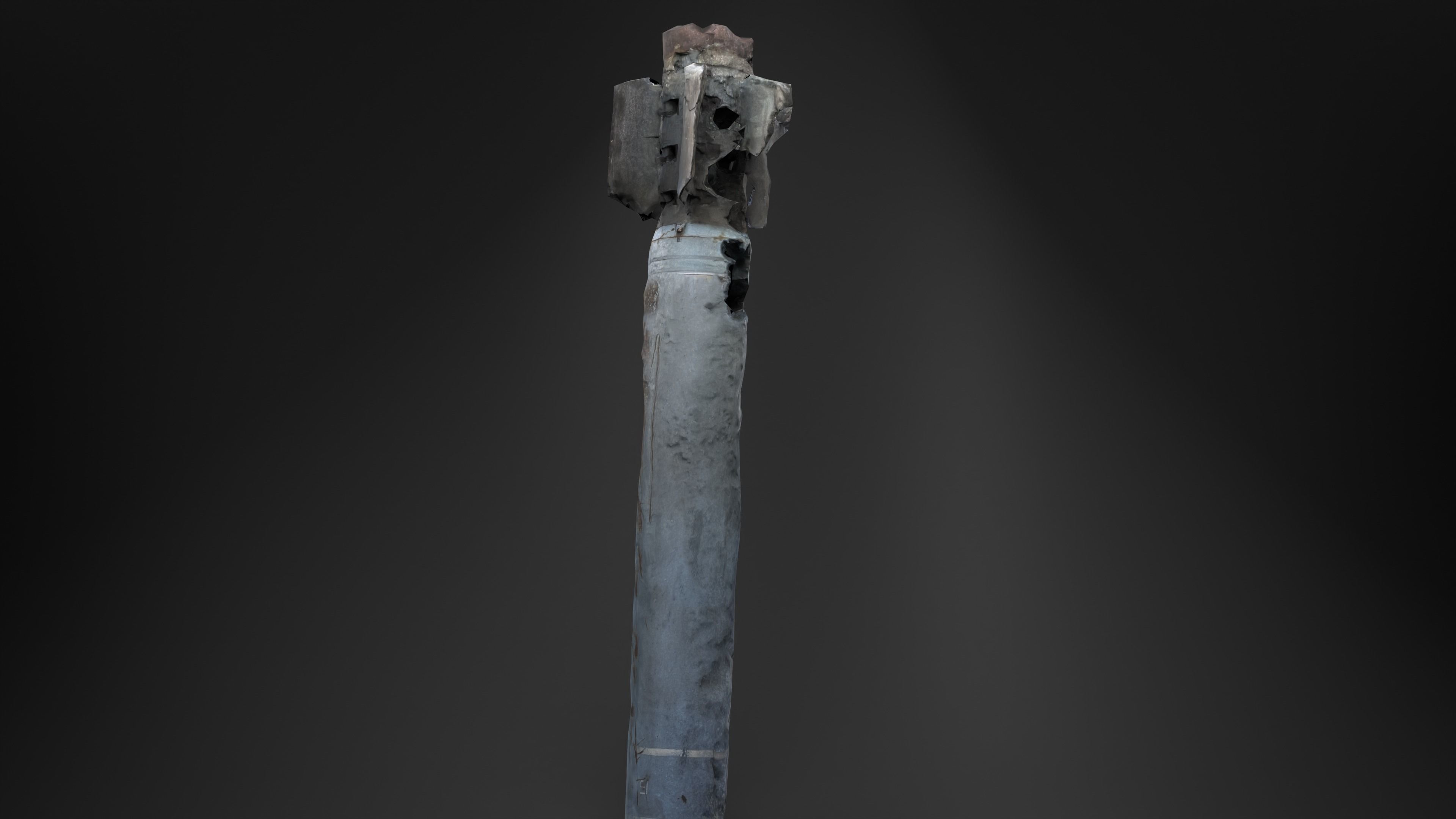 BM-30 Smerch Rocket Missile Photoscan Game Ready Low-poly 3D model_6