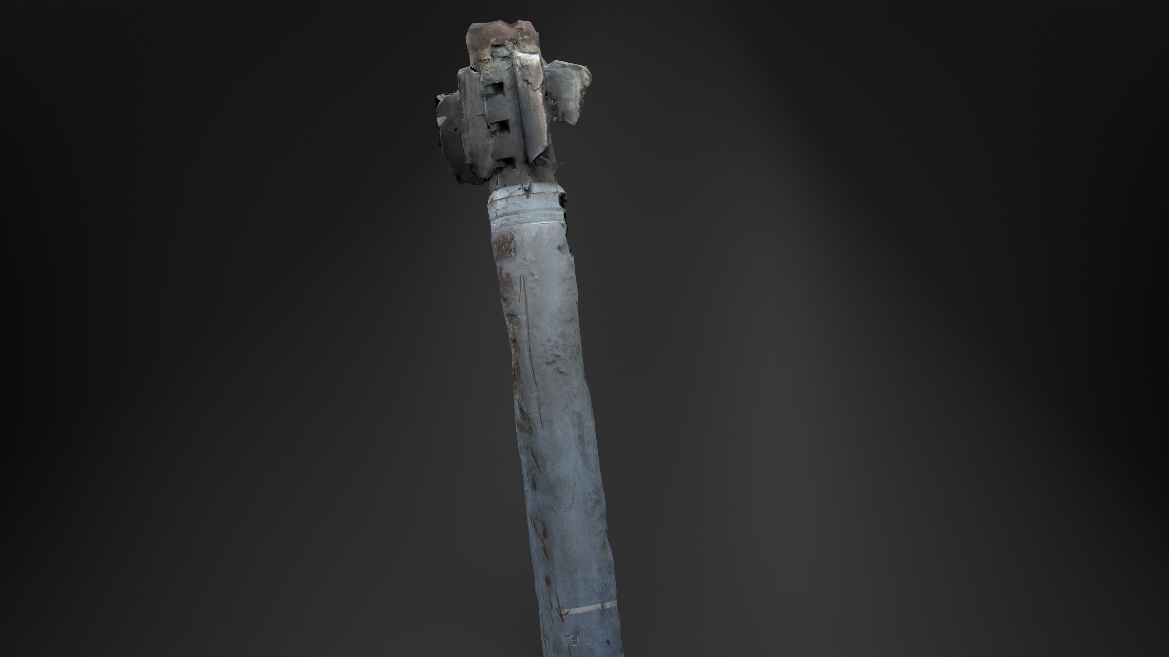 BM-30 Smerch Rocket Missile Photoscan Game Ready Low-poly 3D model_7