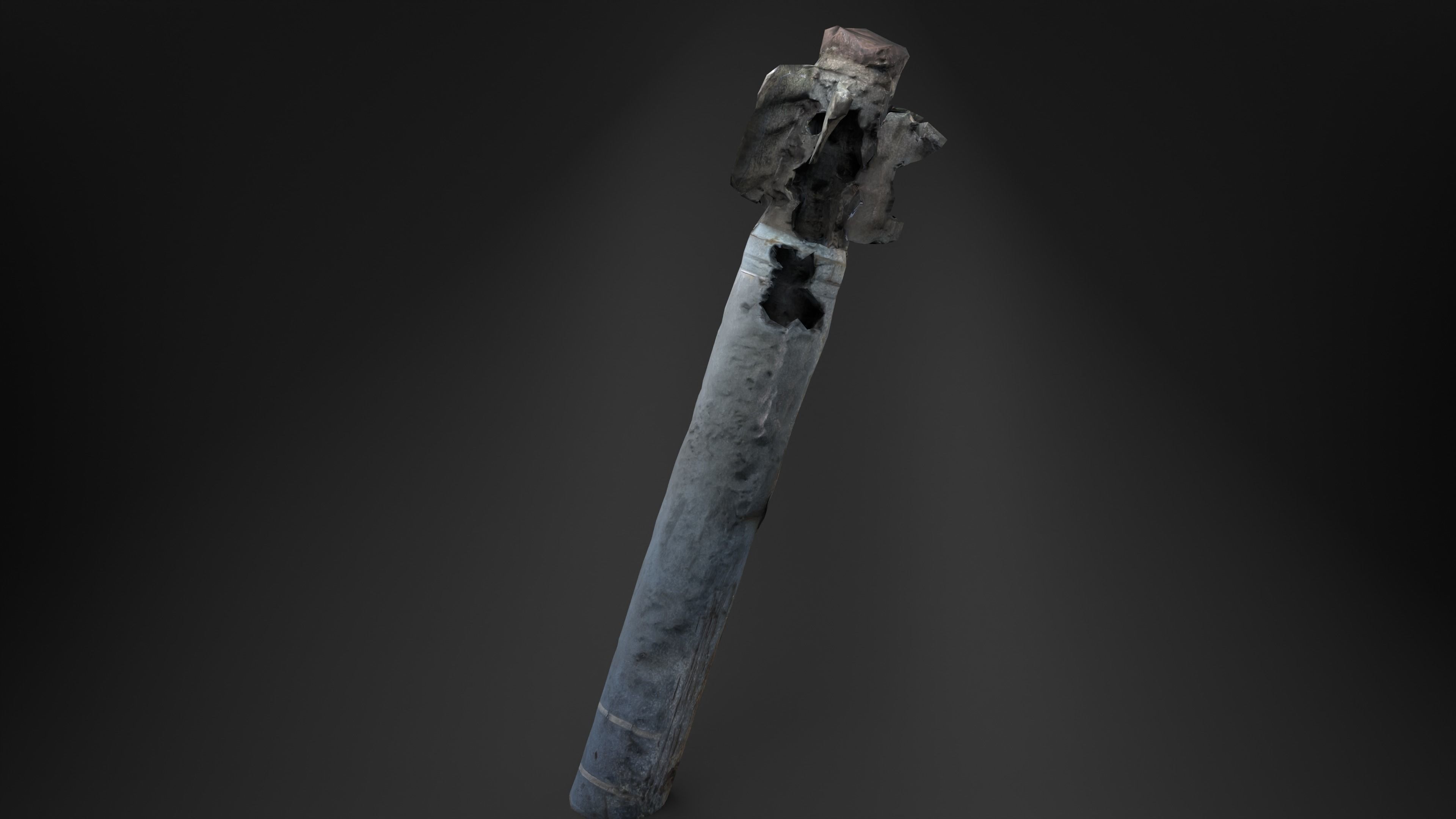 BM-30 Smerch Rocket Missile Photoscan Game Ready Low-poly 3D model_4