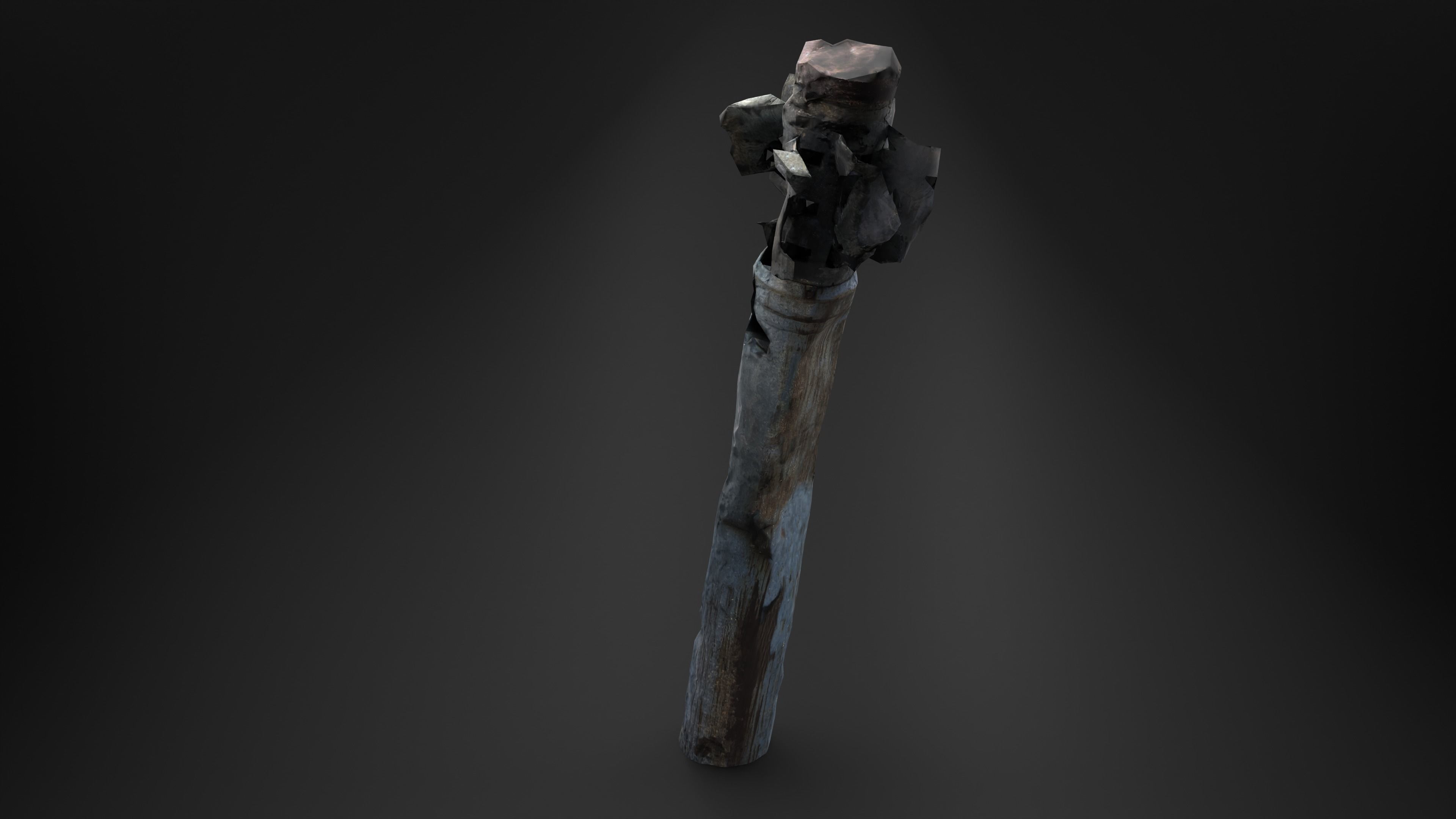 BM-30 Smerch Rocket Missile Photoscan Game Ready Low-poly 3D model_13