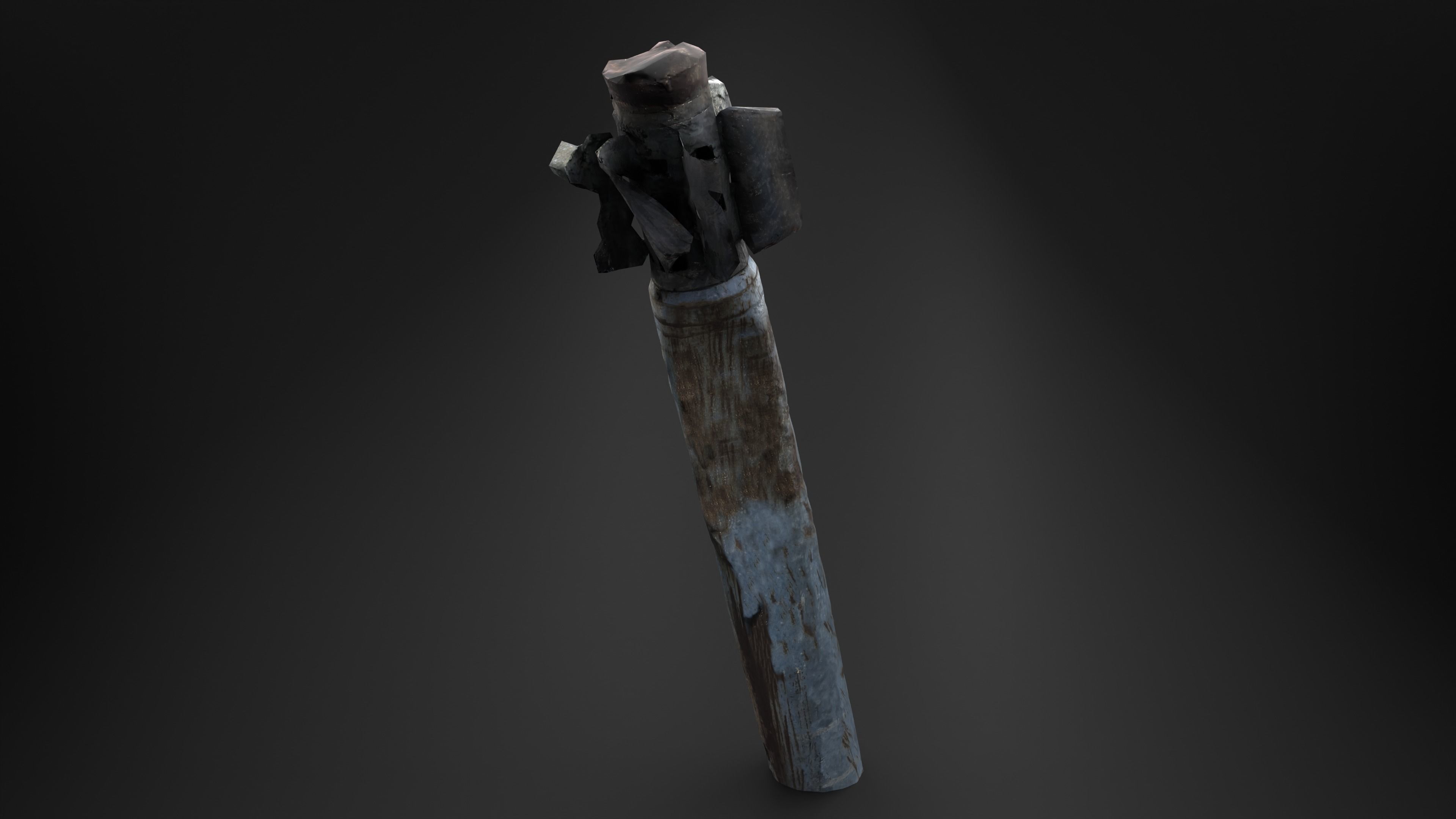 BM-30 Smerch Rocket Missile Photoscan Game Ready Low-poly 3D model_11