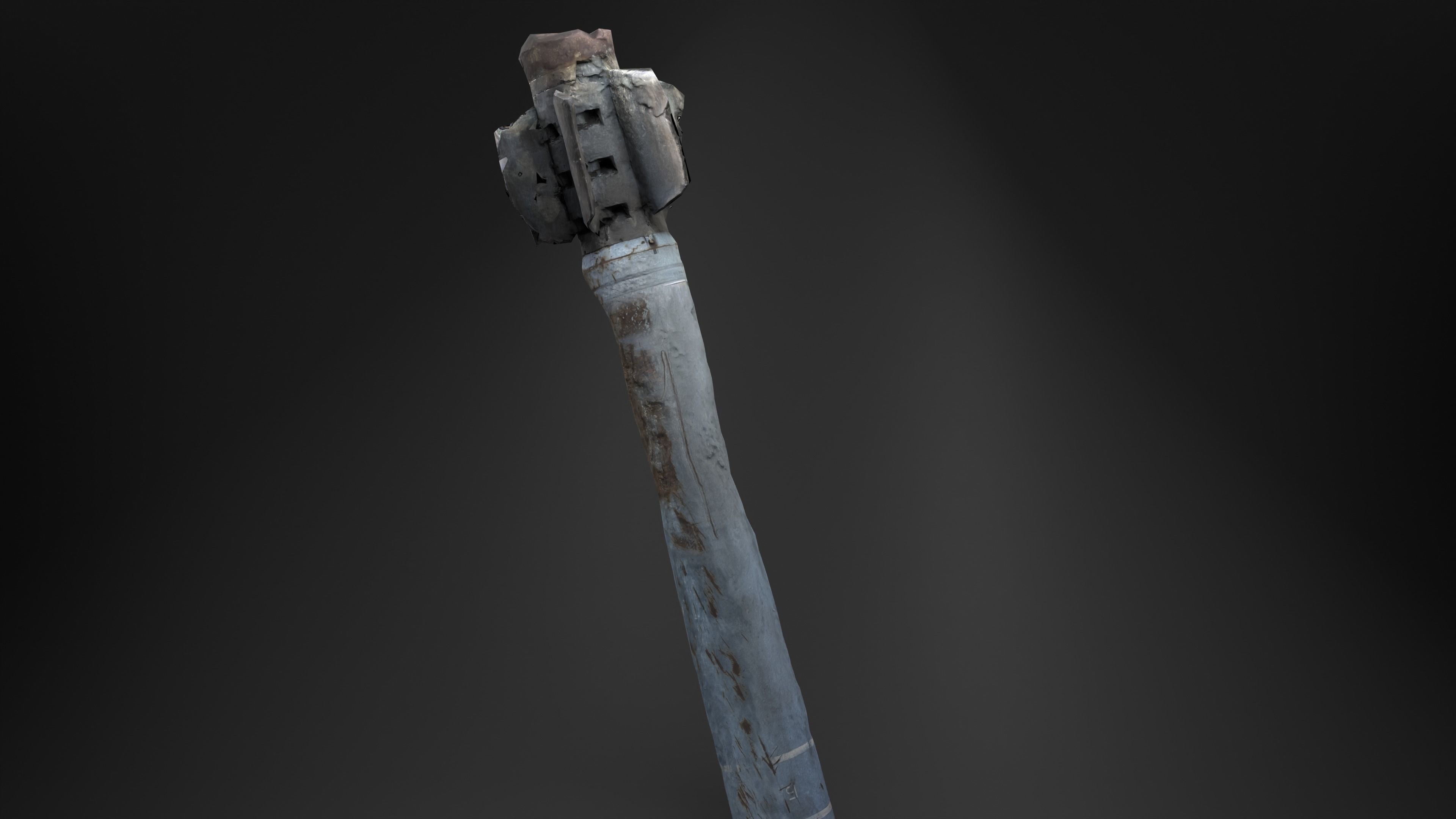 BM-30 Smerch Rocket Missile Photoscan Game Ready Low-poly 3D model_8