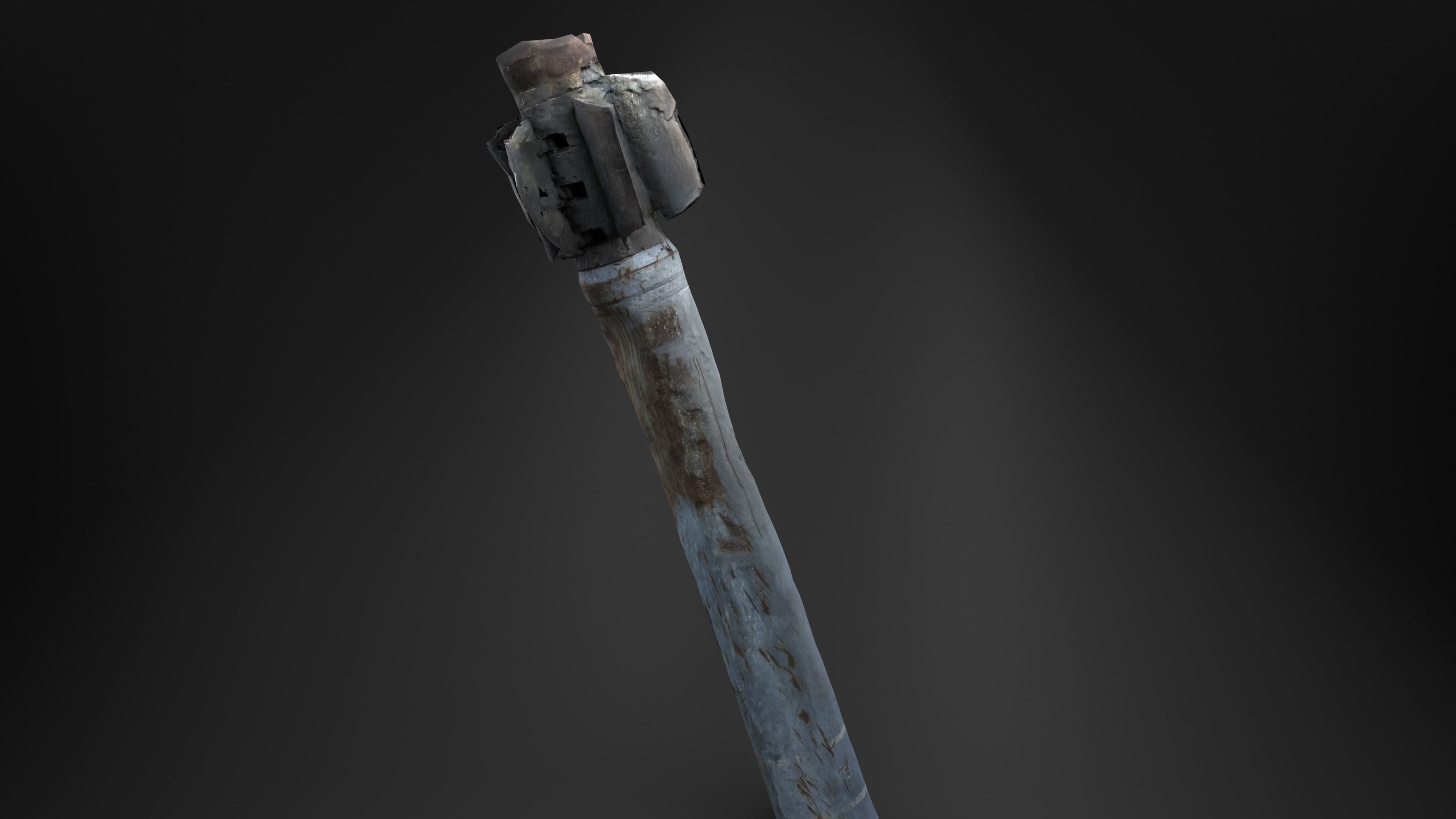 BM-30 Smerch Rocket Missile Photoscan Game Ready Low-poly 3D model_9