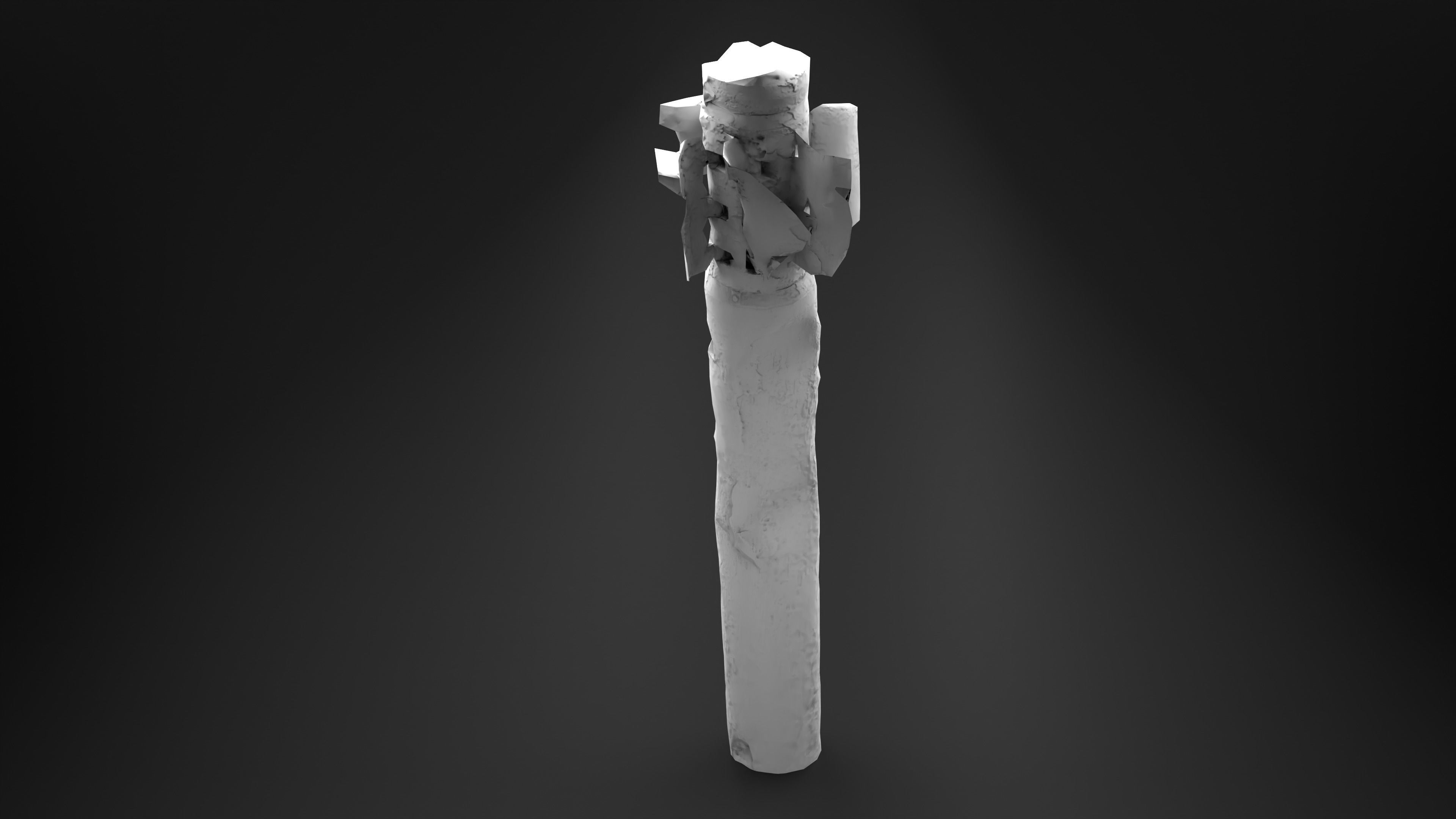 BM-30 Smerch Rocket Missile Photoscan Game Ready Low-poly 3D model_24