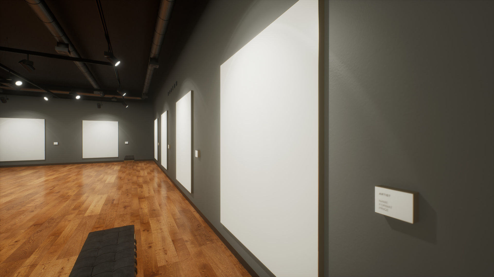 Art Gallery 002 UE4 3D model_7