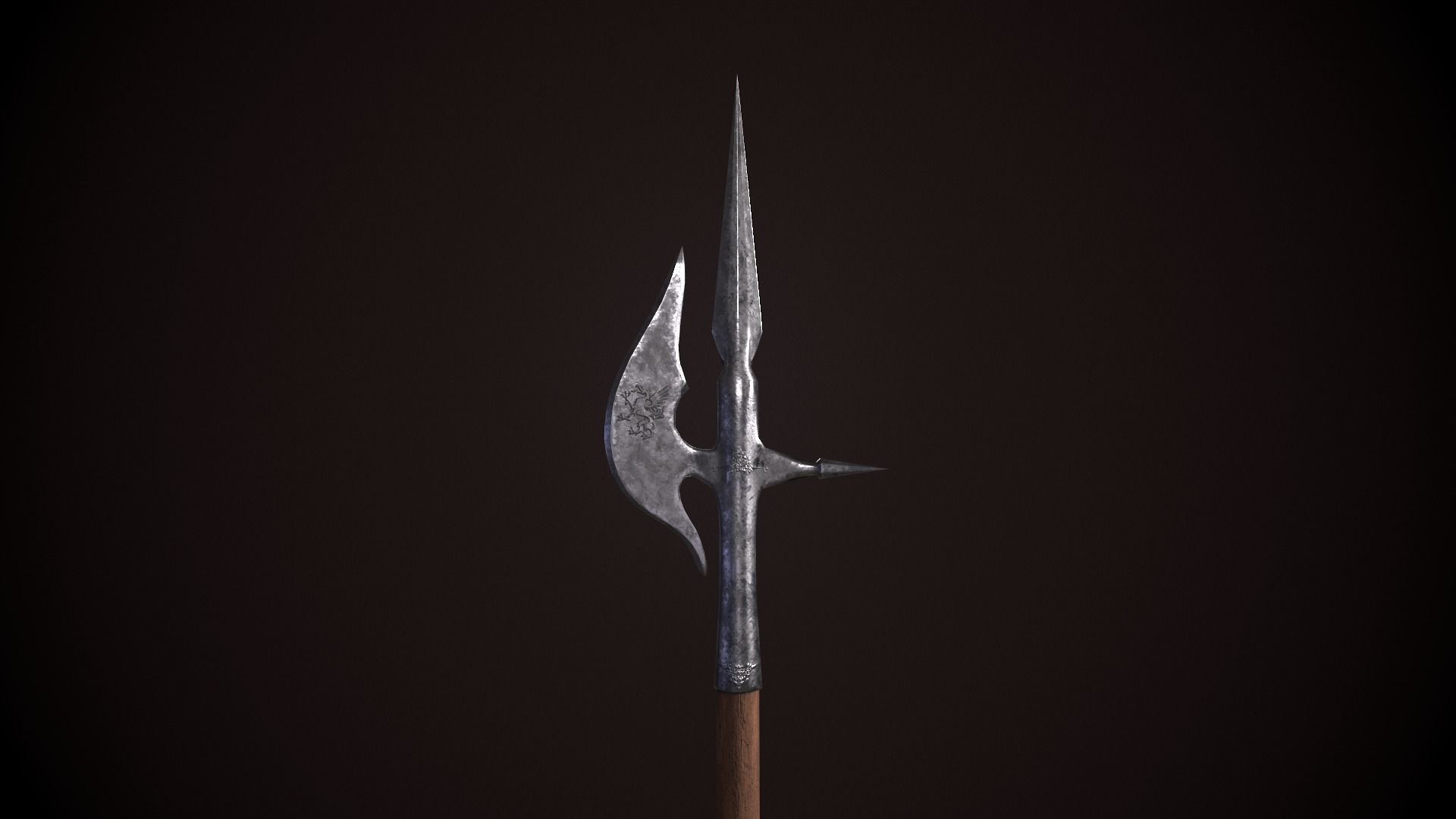 Halberd sword 3D model_1