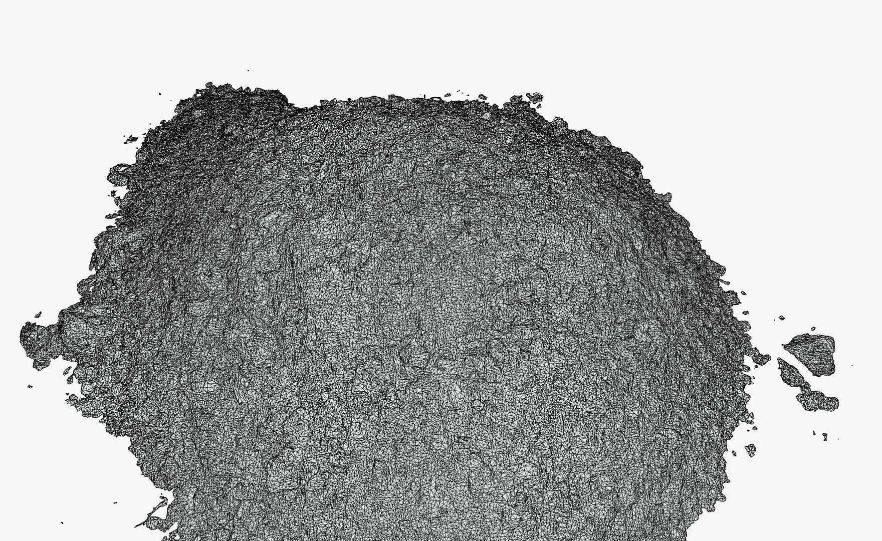 Yellow Pile of construction soil 3D model_8