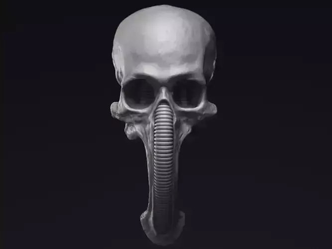 H R Giger Harkonnen handle door Sculpture Printable 3D Model 3D print model