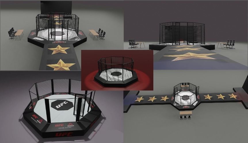 Fighter Octagon Cage Low-poly 3D model_1