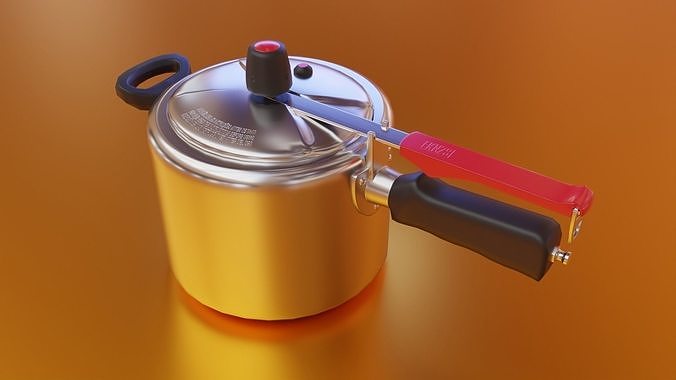 Pressure Cooker Low-poly 3D model