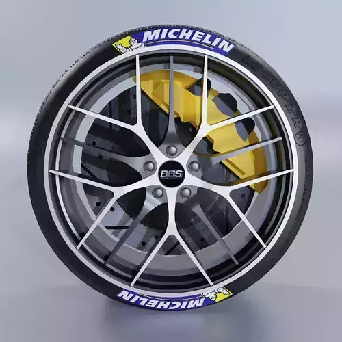 BBS CC-R Wheel Low Poly Low-poly 3D model