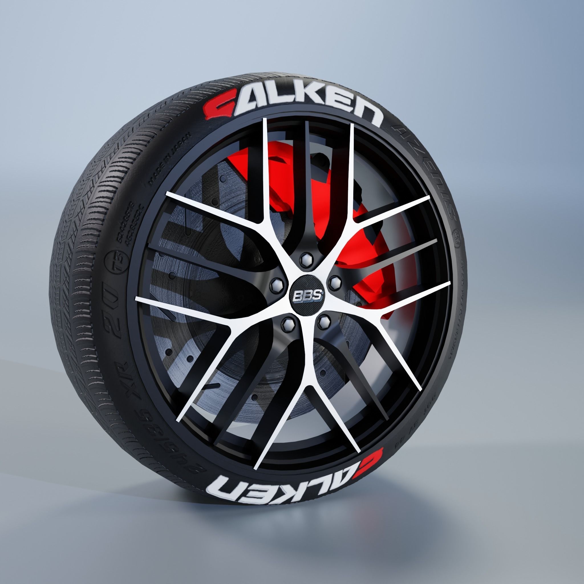BBS CC-R Wheel Low Poly Low-poly 3D model_2