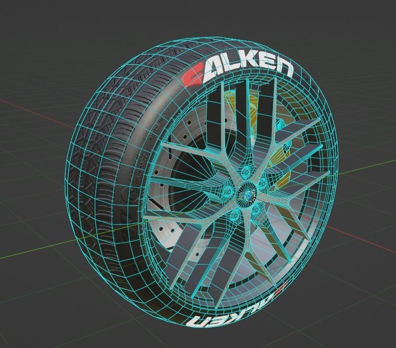 BBS CC-R Wheel Low Poly Low-poly 3D model_4