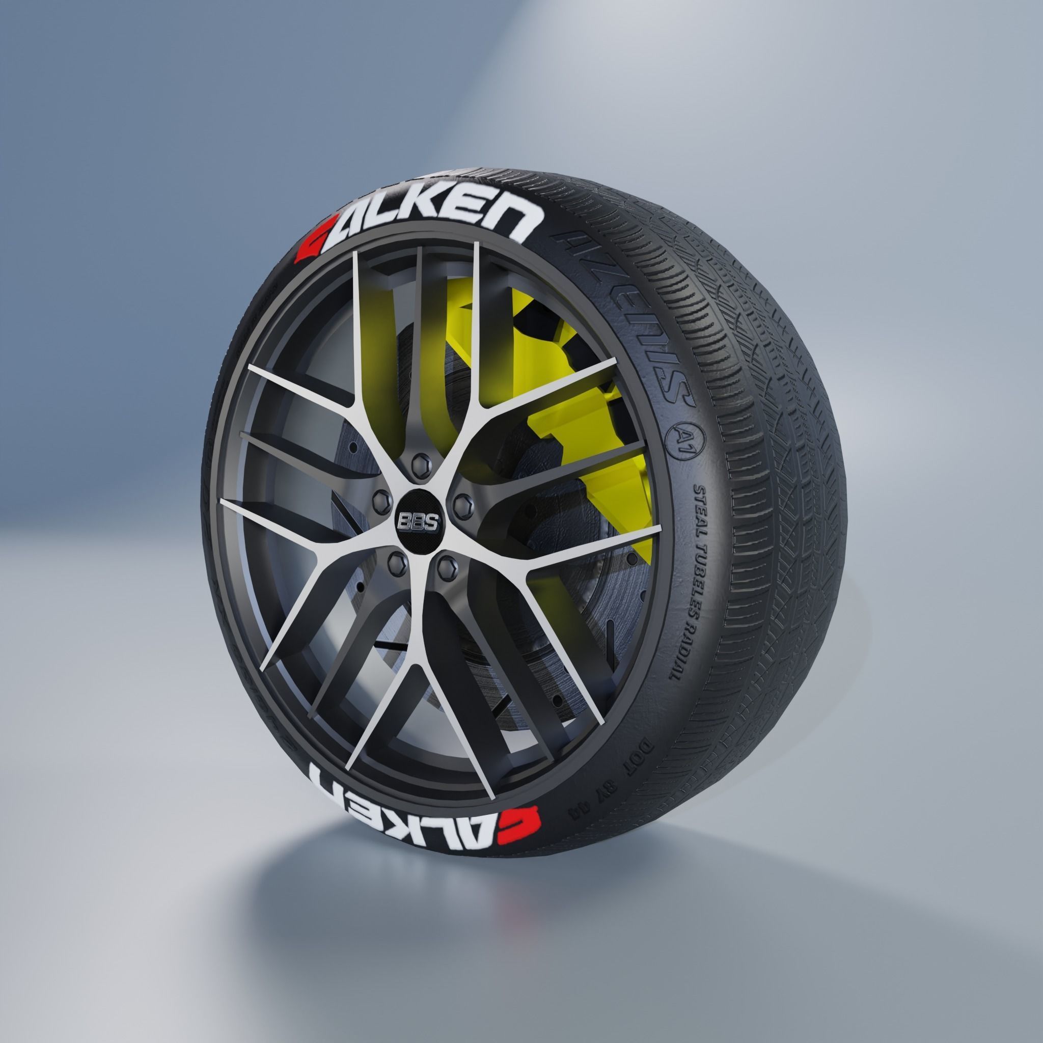 BBS CC-R Wheel Low Poly Low-poly 3D model_3