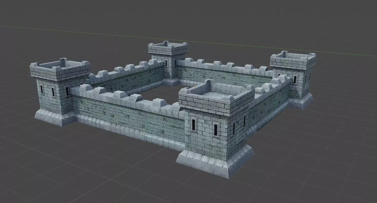 mini Tower Defence constructor Low-poly 3D model