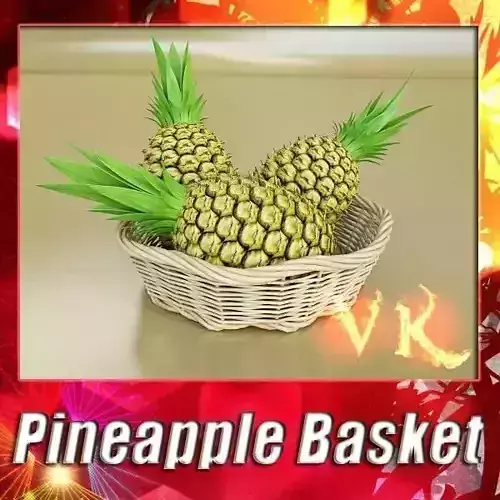 Pineapples in Wicker Basket 10