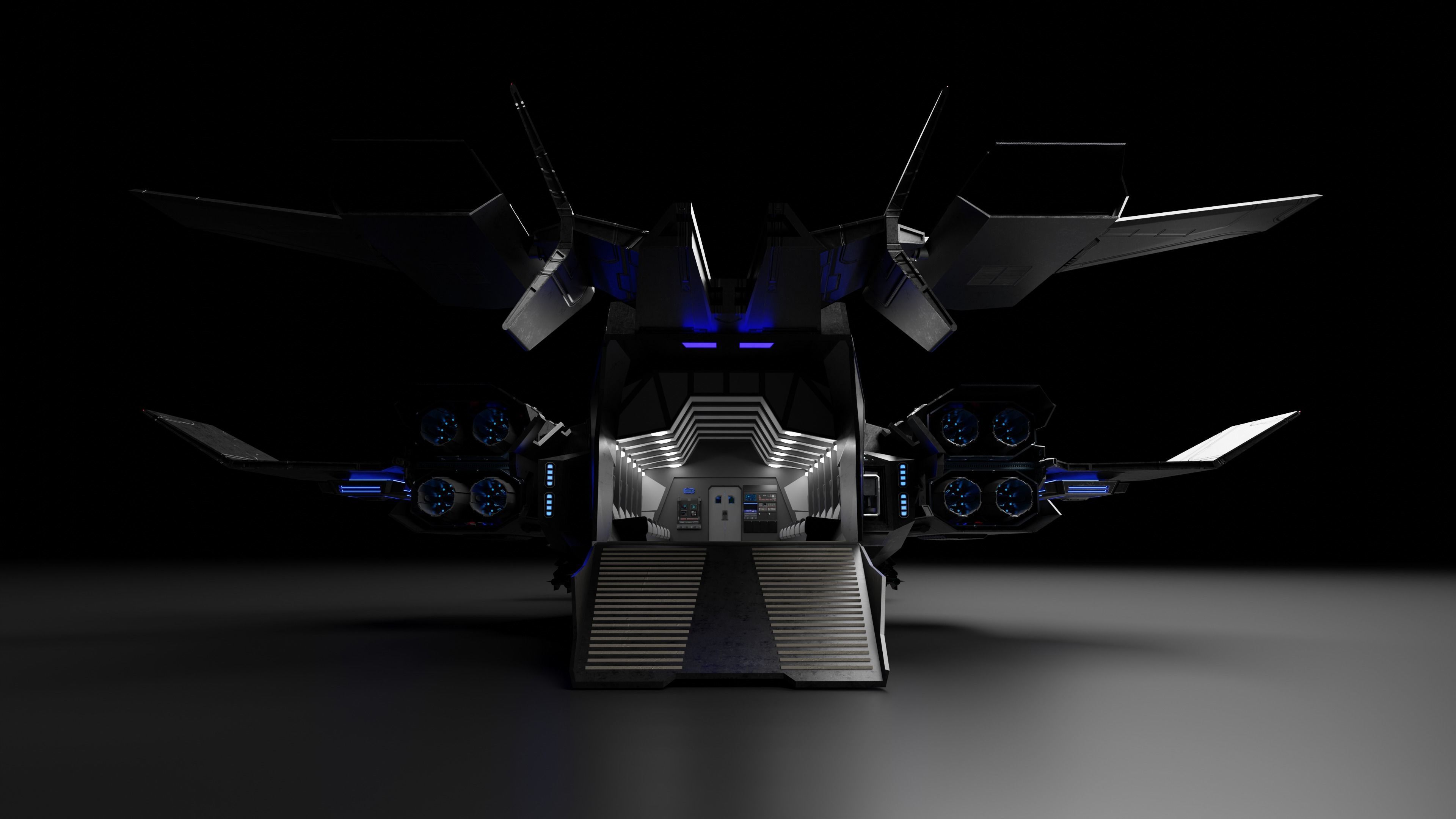 Dropship spaceship 3D model_38