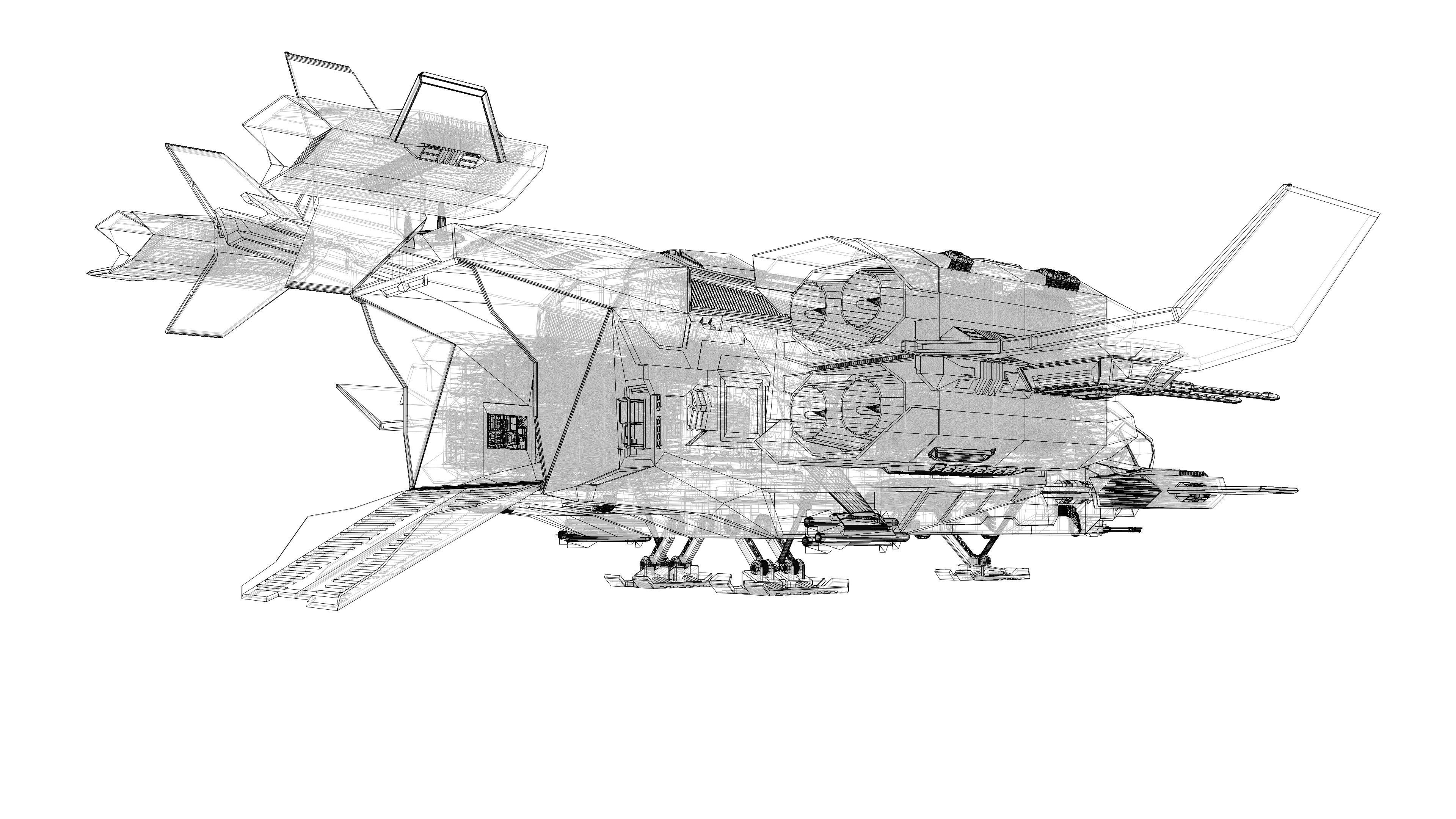 Dropship spaceship 3D model_28