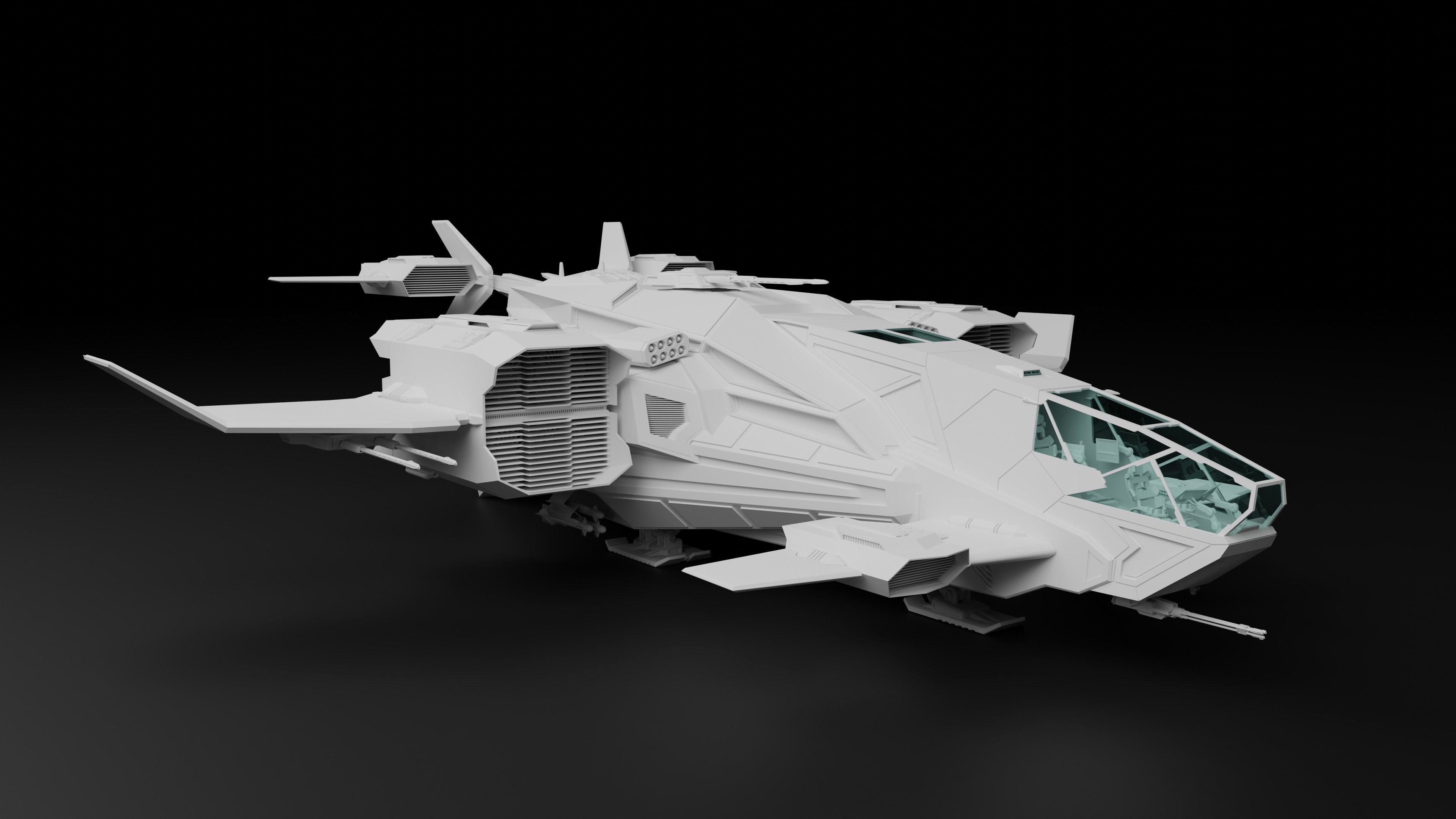 Dropship spaceship 3D model_19